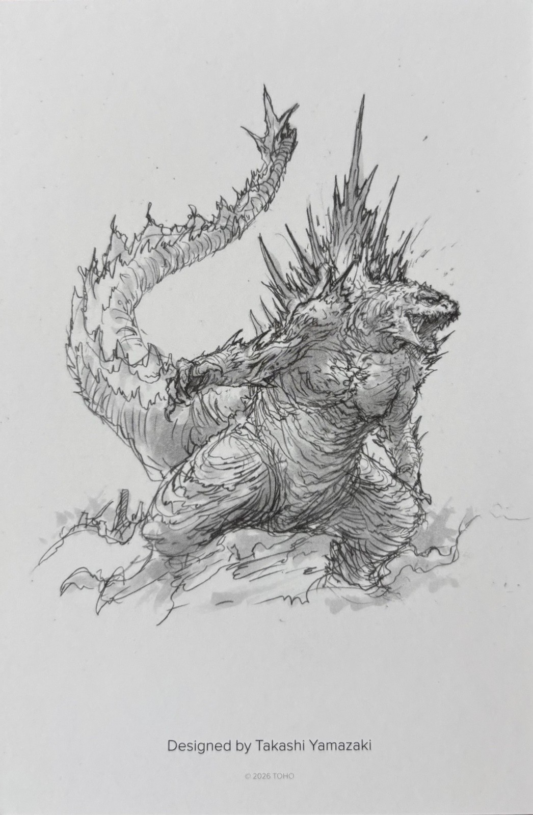 GODZILLA MINUS ZERO NYFF WORLD PREMIERE Yamazaki Sketch/Spoiler Alert Card RARE