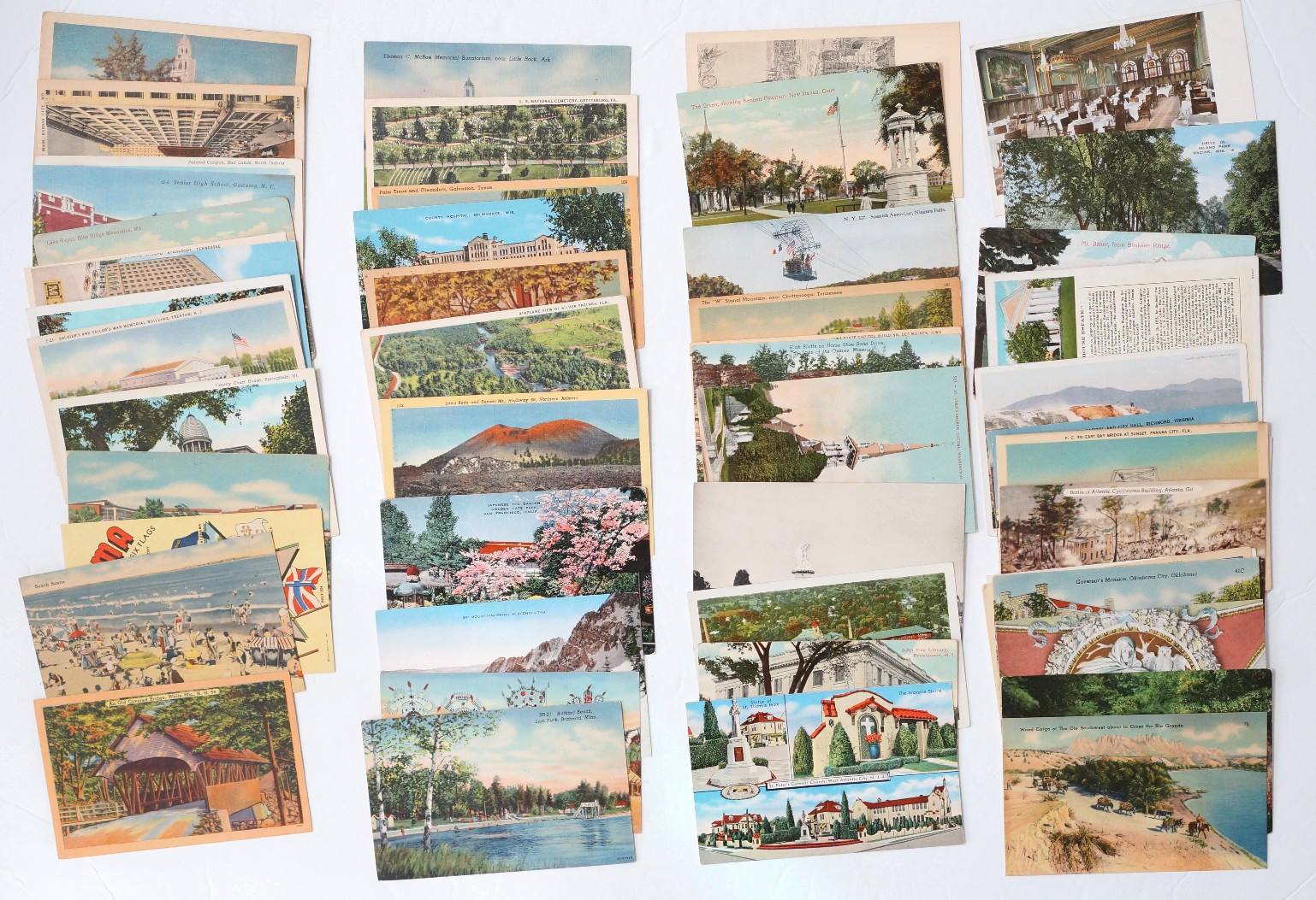 Vintage POSTCARDS Lot 50 Unused Standard Size USA Old Post Cards Views Unposted