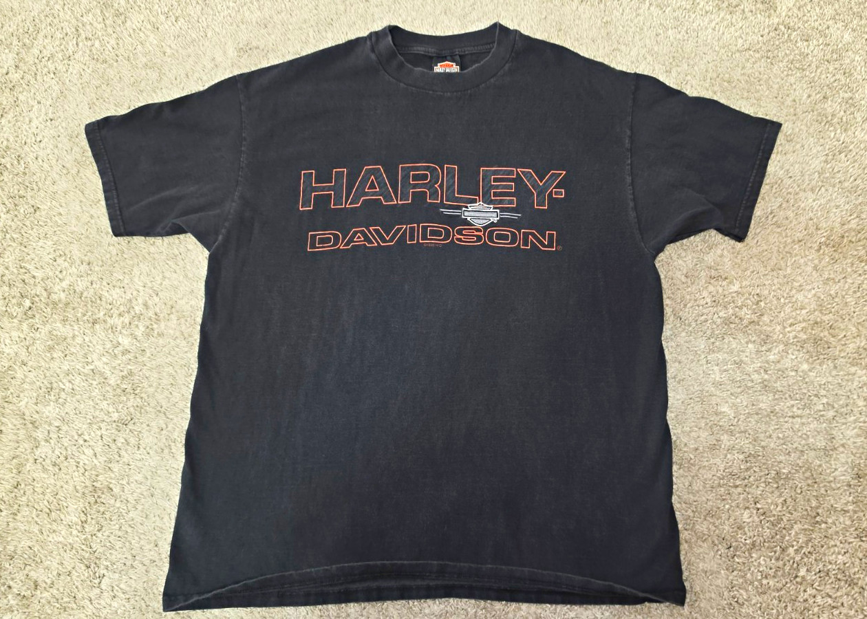 Harley-Davidson Black Hanes BEEFY  Sturgis Rally Black T-Shirt XL 1999 SD