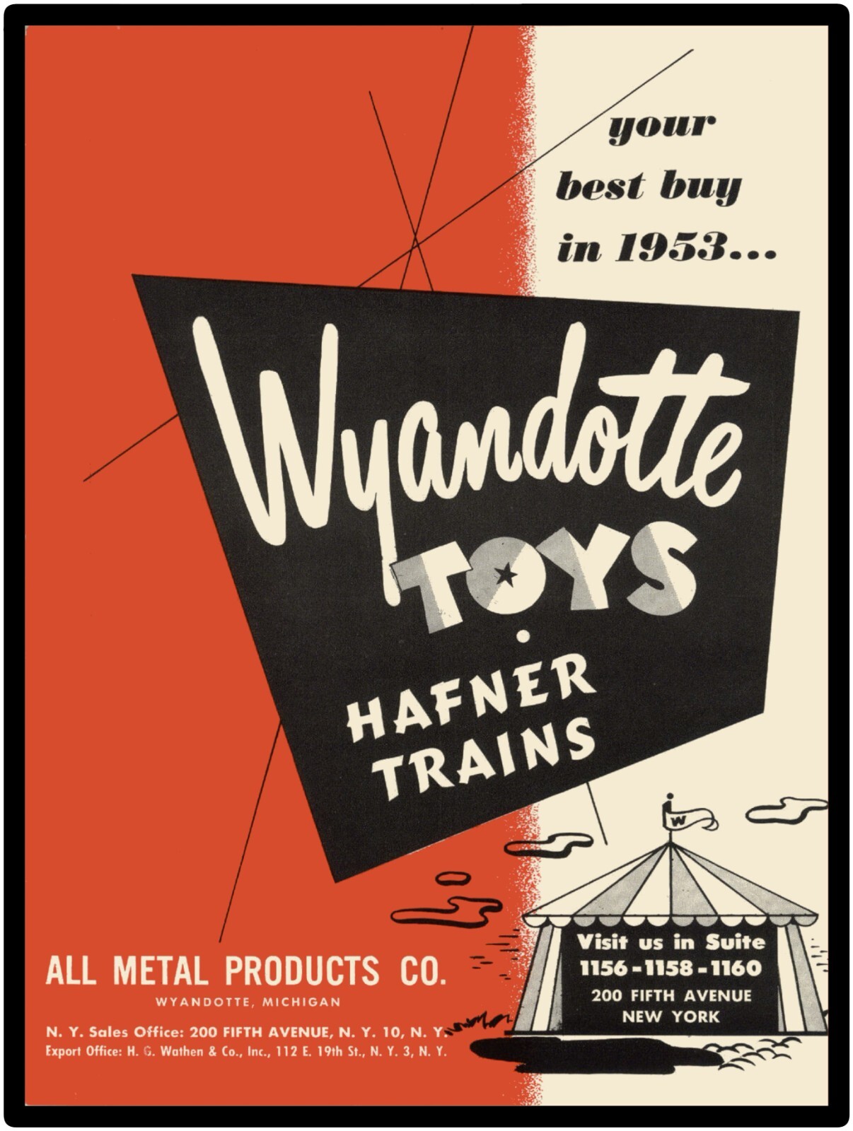 Wyandotte Toys of Wyandotte, Michigan NEW Sign 24\