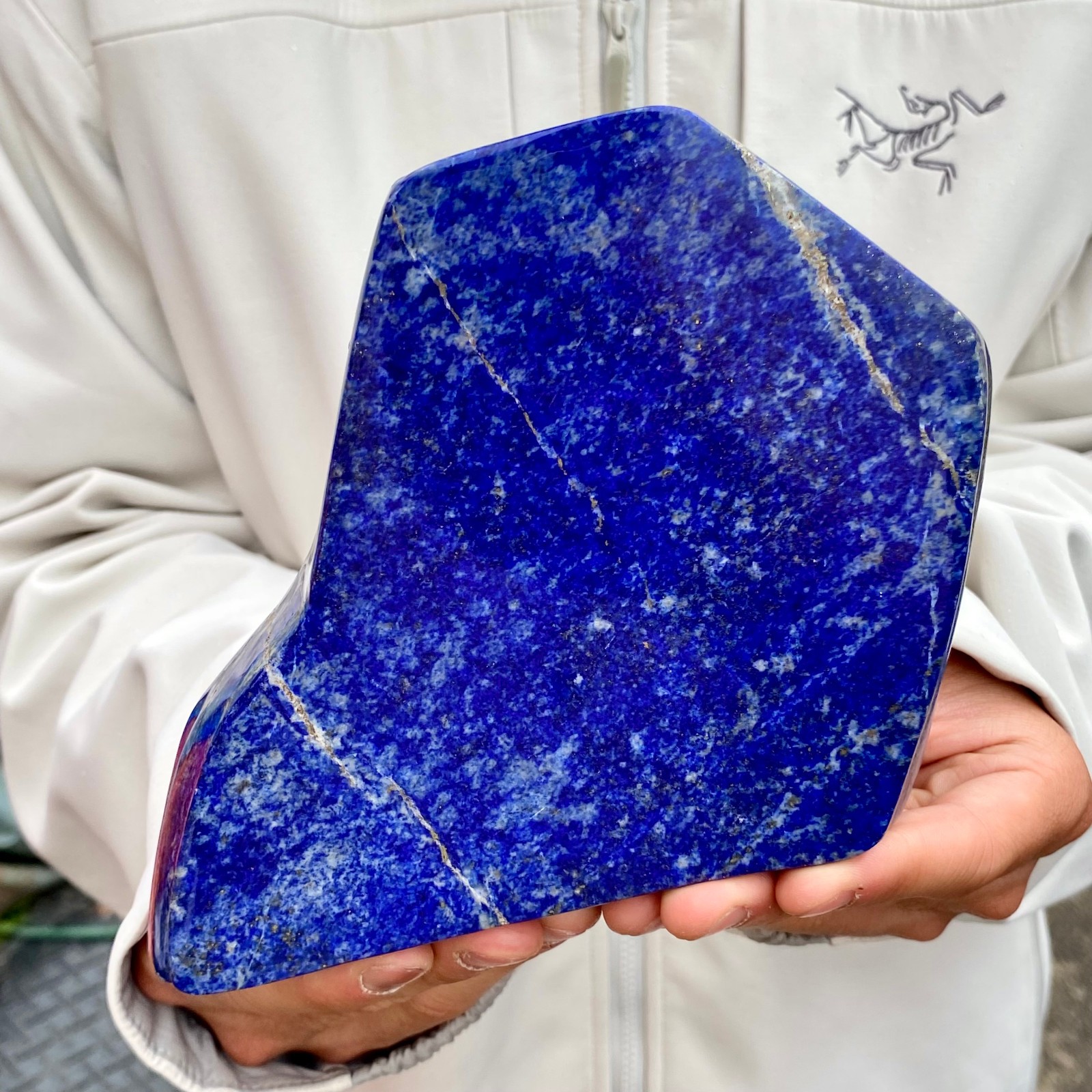 3.26LB TOP Natural Lapis Lazuli jasper quartz crystal Furnishing articles