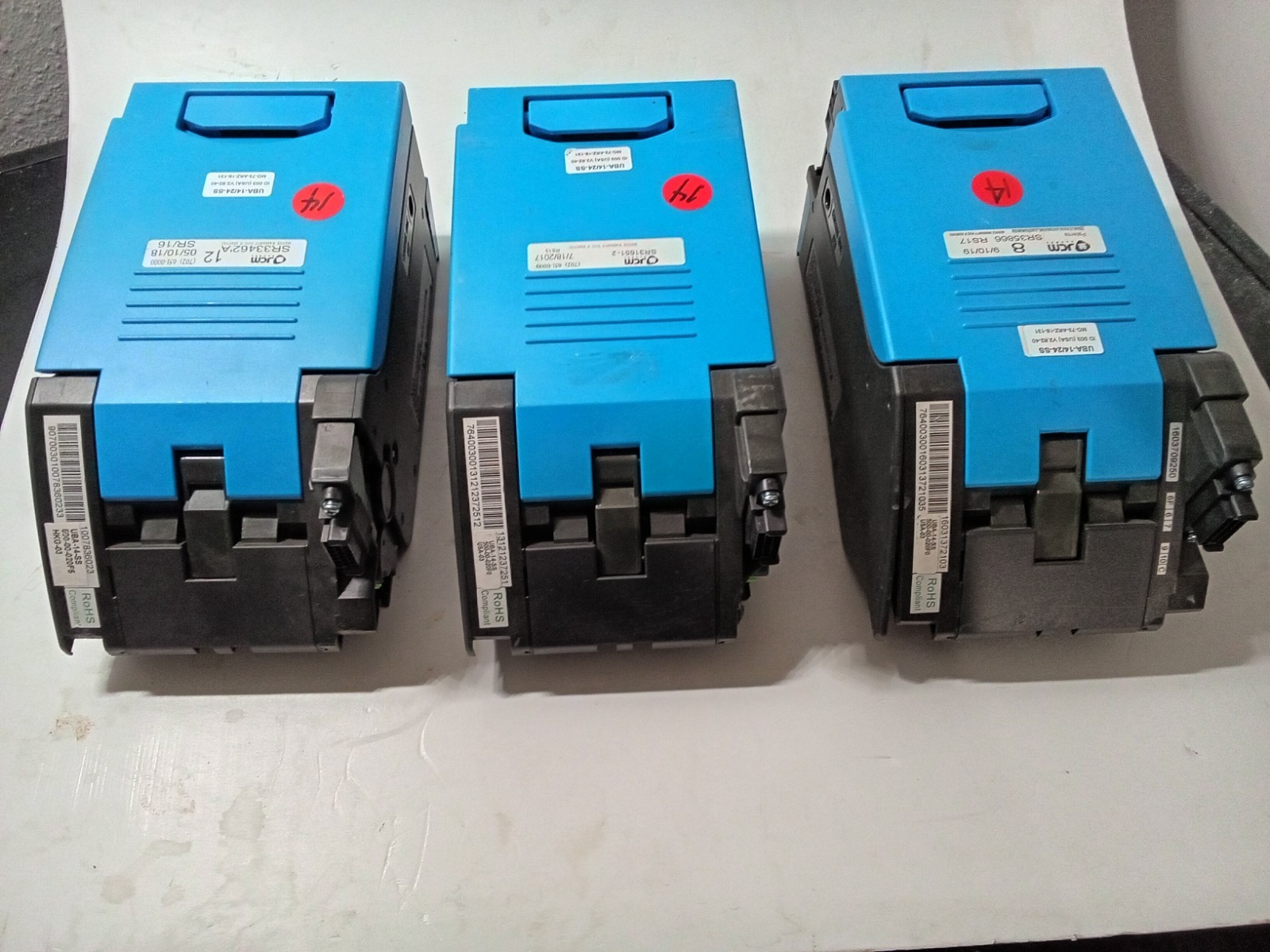 3 LOT   JCM UBA-14 Bill Validator GREAT COND have been boxed up      *US SELLER*