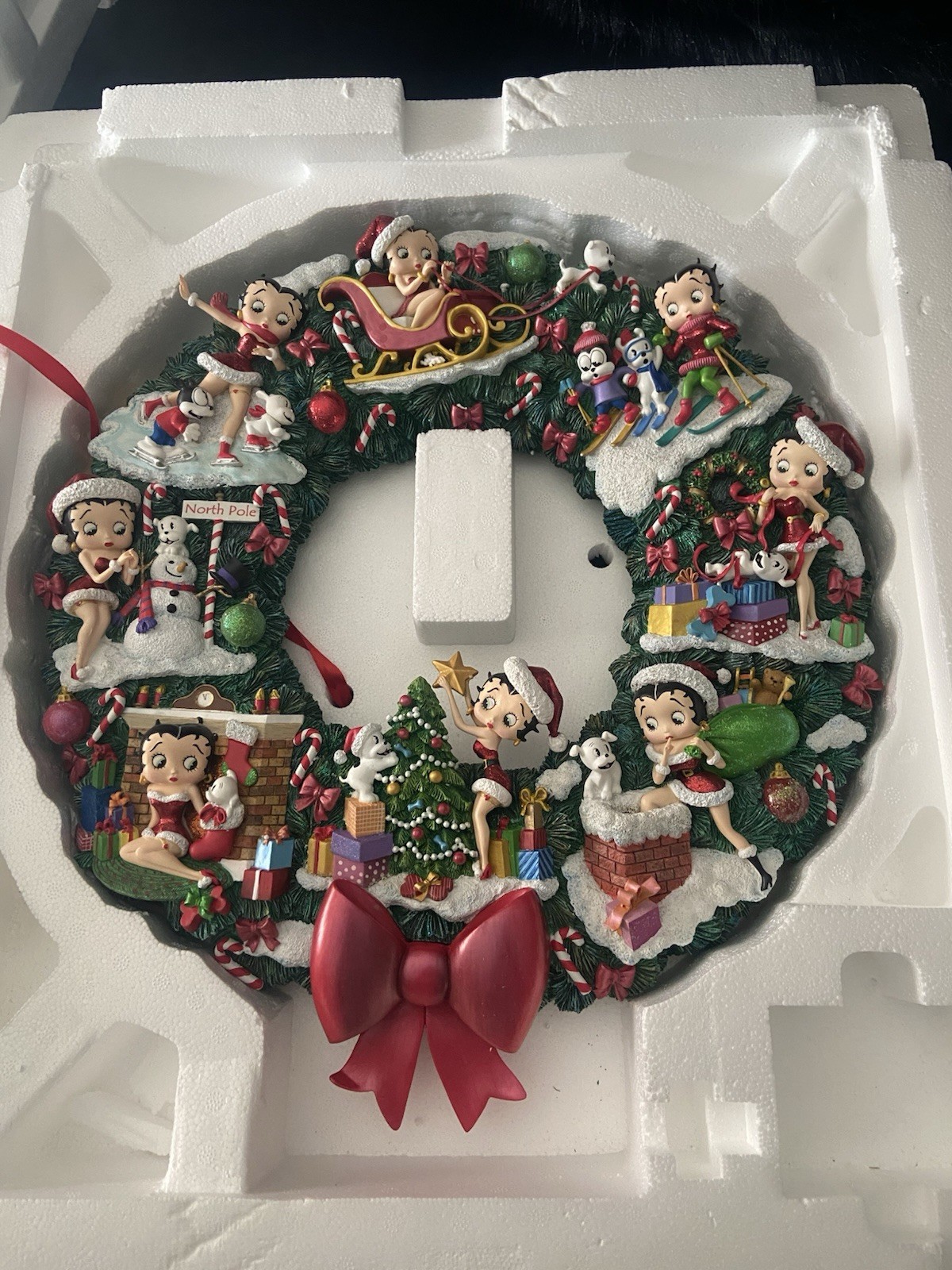 Danbury Mint Betty Boop 2007 Christmas 3-D Wreath NEW IN BOX