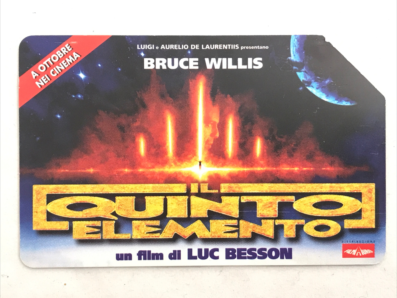 vtg The 5th Element Italian Promo Phone Card Fifth Movie Italy Quinto Elemento