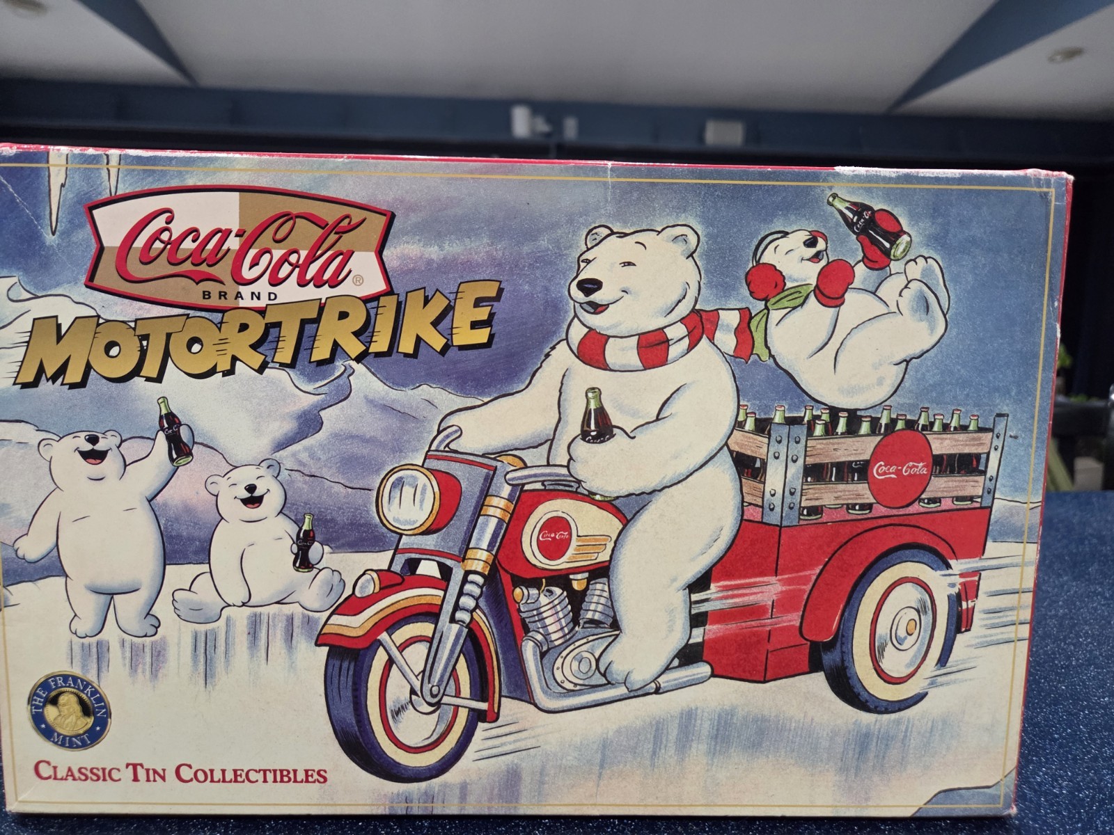 Vintage Coca Cola Tin Motortrike Collectible
