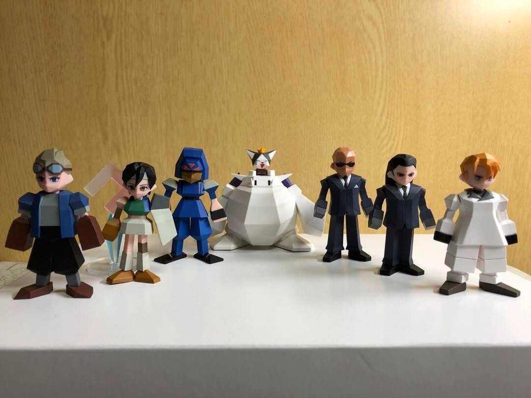 FINAL FANTASY VII Rebirth Kuji FF7 G Prize Mini Polygon Figure Set of 7 Types