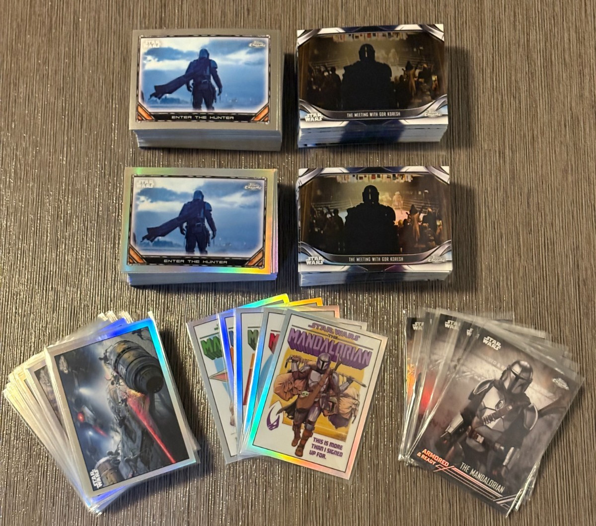 2022 Topps Chrome Star Wars The Mandalorian Master Set + Journey of Grogu Set +