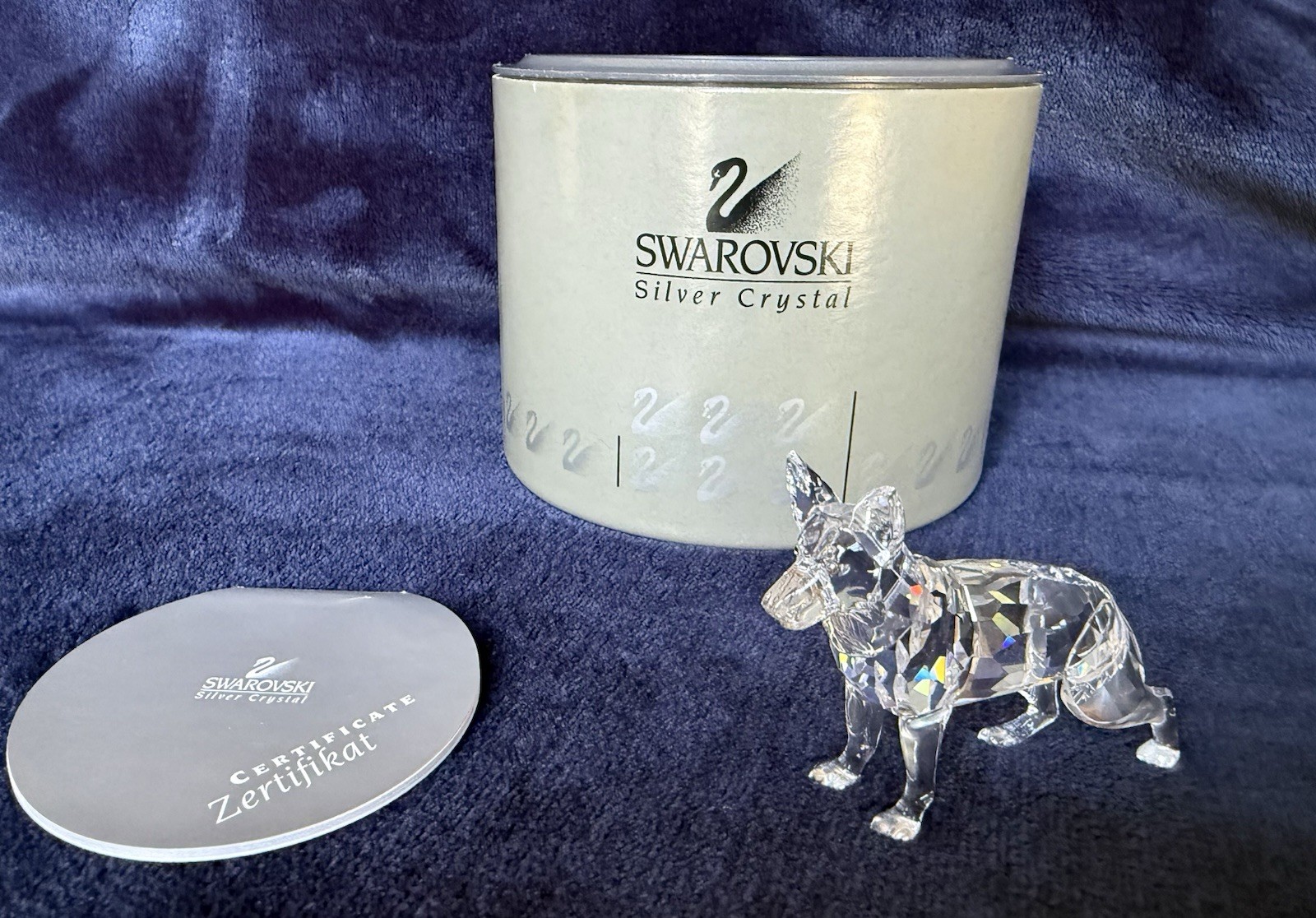 Swarovski Crystal German Shepherd Retired 2004  #235484. Read Desc