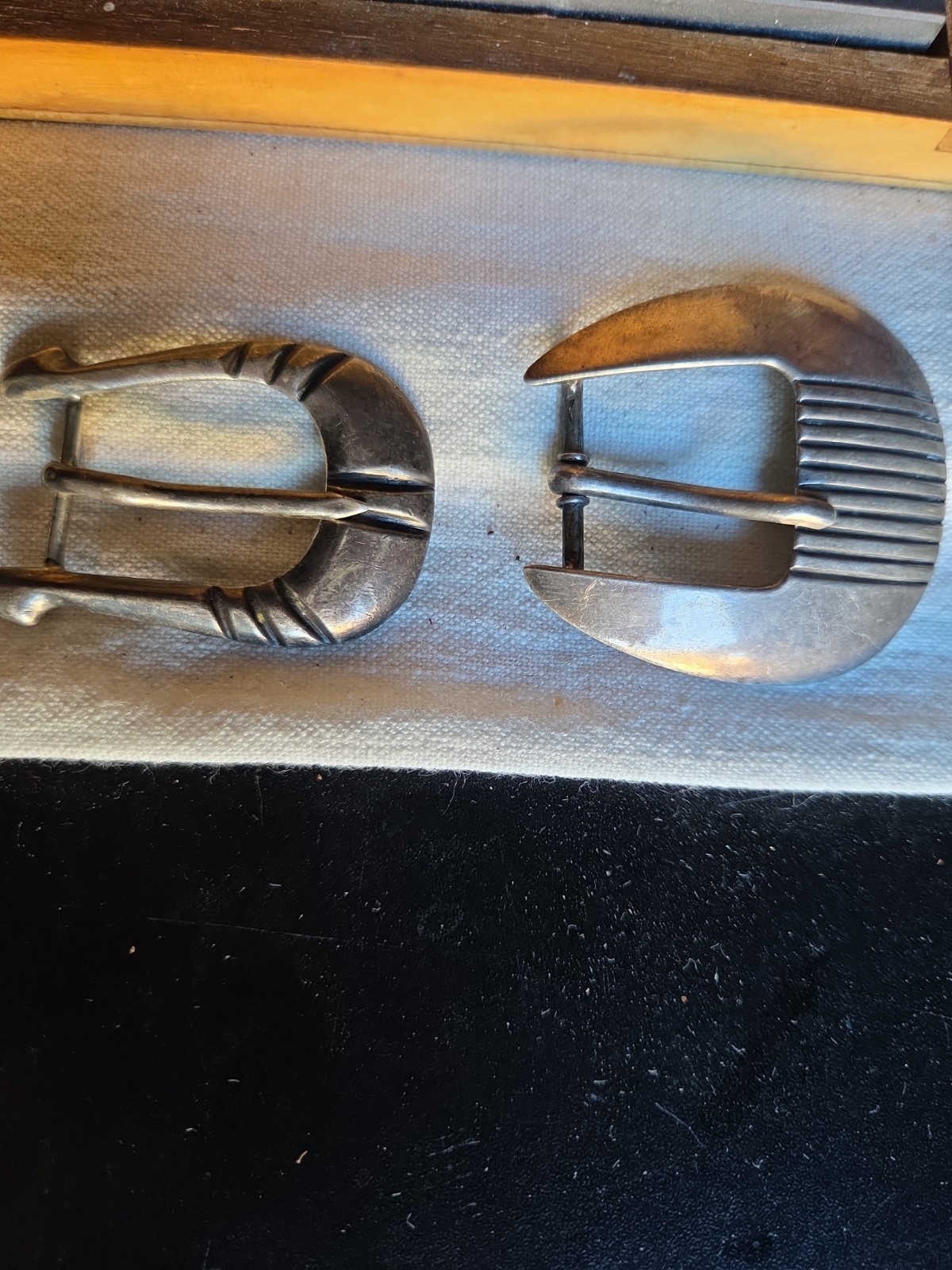 Vintage sterling belt buckles tested real silver