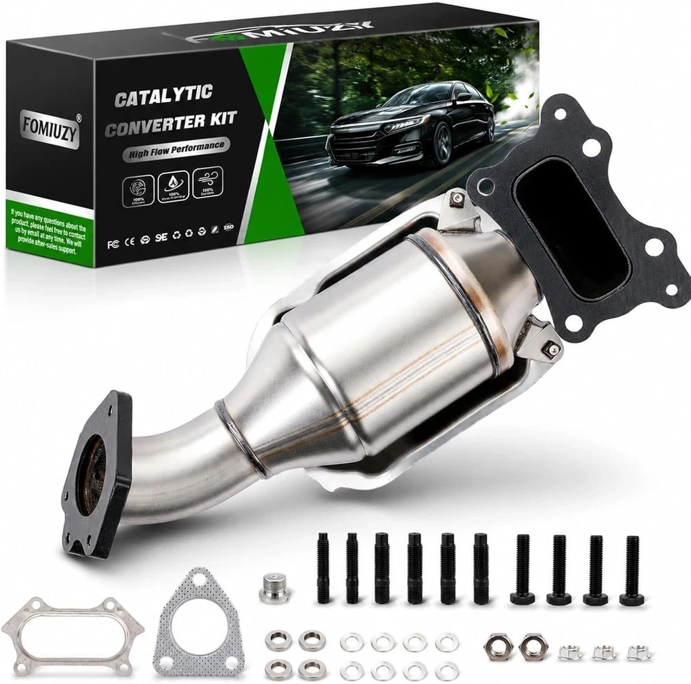 High Flow Front Catalytic Converter Kit Direct-Fit Honda Accord 2013-2017 2.4...