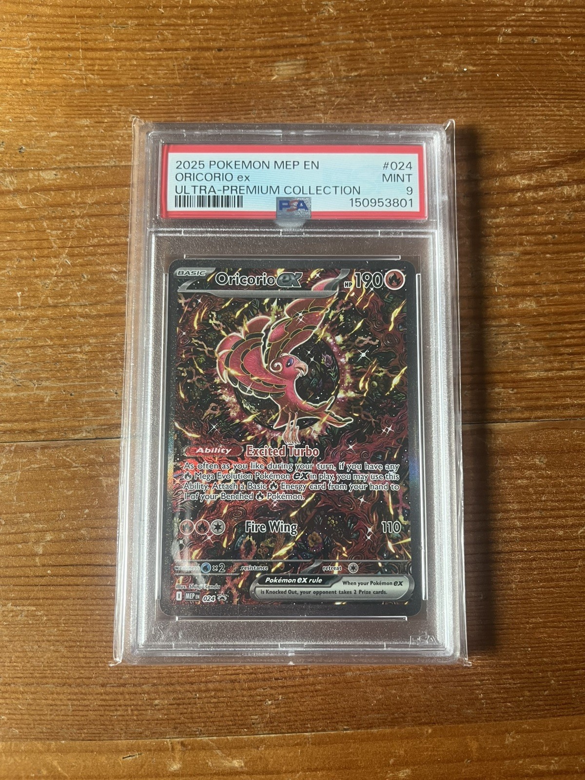Oricorio ex 024 PSA 9 Mega Charizard X UPC Black Star Promo Pokémon 2025