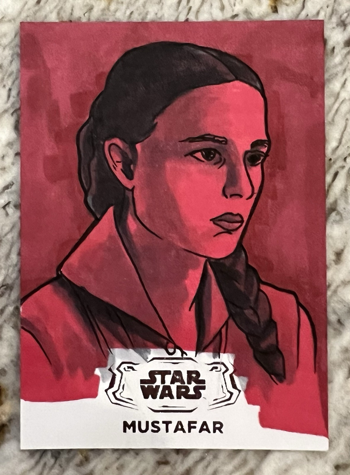 🔥2024 Star Wars Hyperspace PADME AMIDALA Sketch Art 1/1 Auto Matthew Maldonado