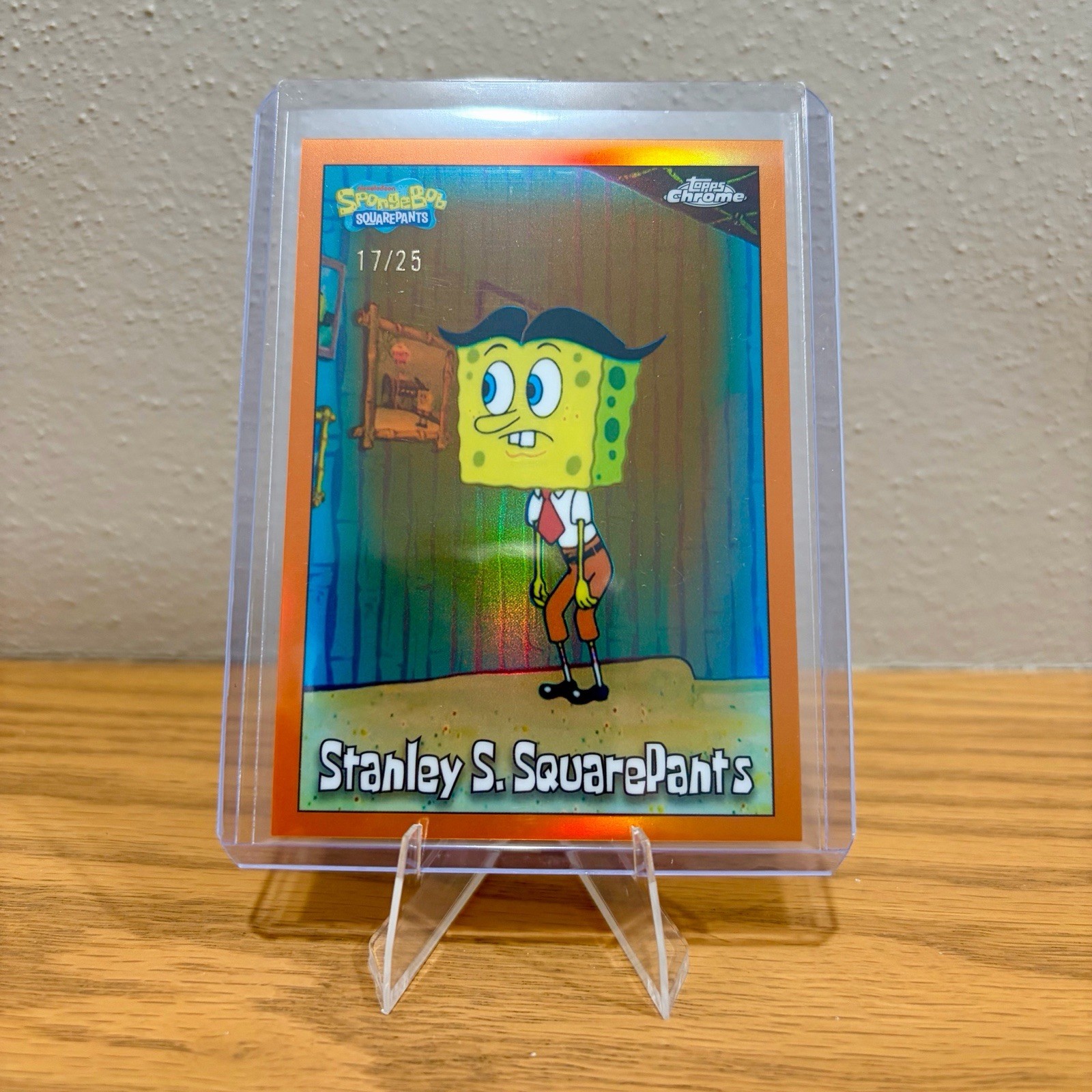 2025 Topps Chrome SpongeBob SquarePants #51 Stanley S. SquarePants Orange /25