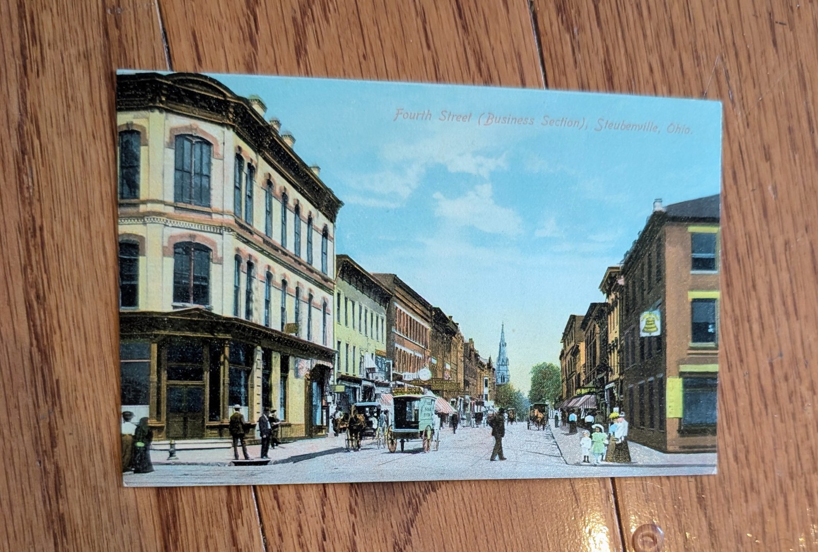 Postcard Fourth St Business Section Steubenville Ohio Early 1900\'s
