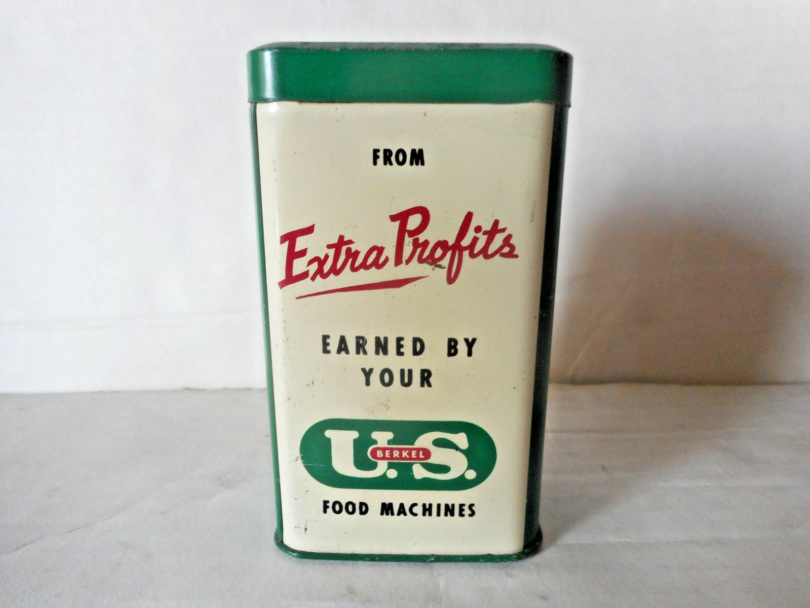 Vintage Berkel U.S. Food Machines Tin Advertising Still Bank HTF Nice