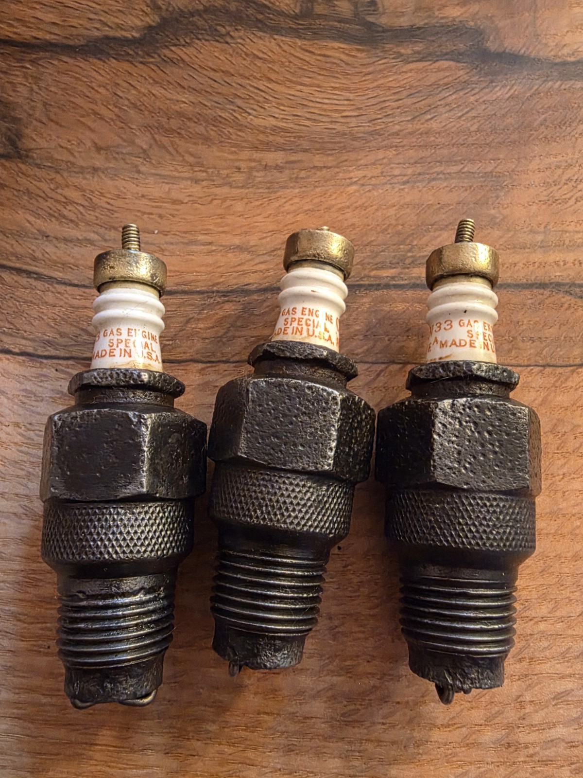 Vintage Antique Champion #33 Gas Engine Special Hit Miss Spark Plug w/ Brass Top