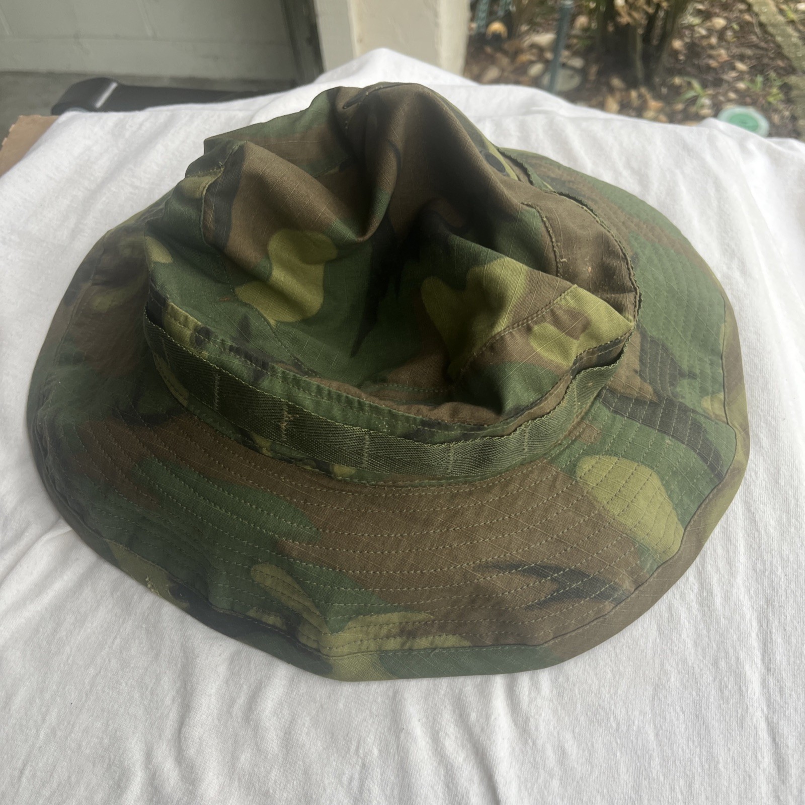 RARE 60\'s Vietnam War US Army ERDL Boonie Hat Original Issue 7 5/8 7 3/4 Large