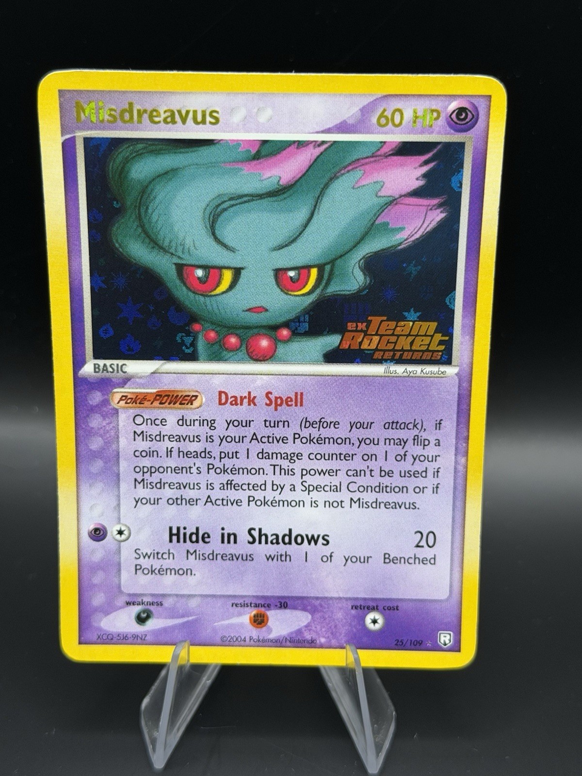 Misdreavus 25/109 EX Team Rocket Returns Reverse Holo Stamped NM+