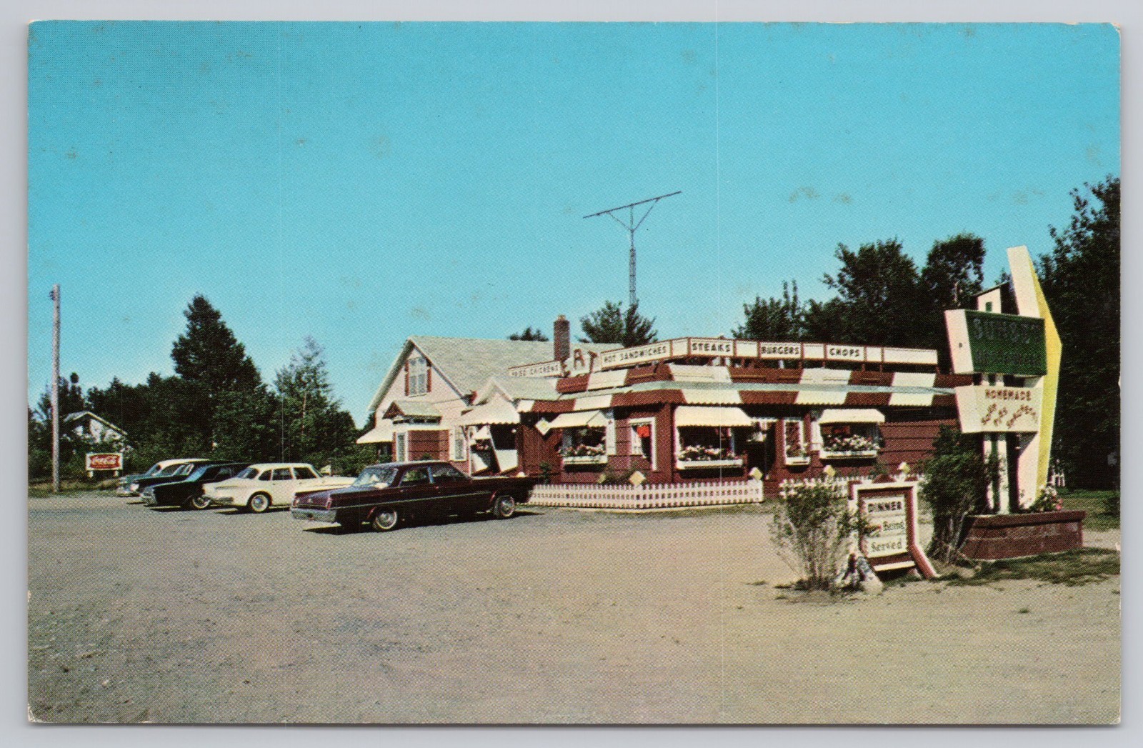 Postcard SUNSET RESTAURANT Tupper Lake, N. Y.