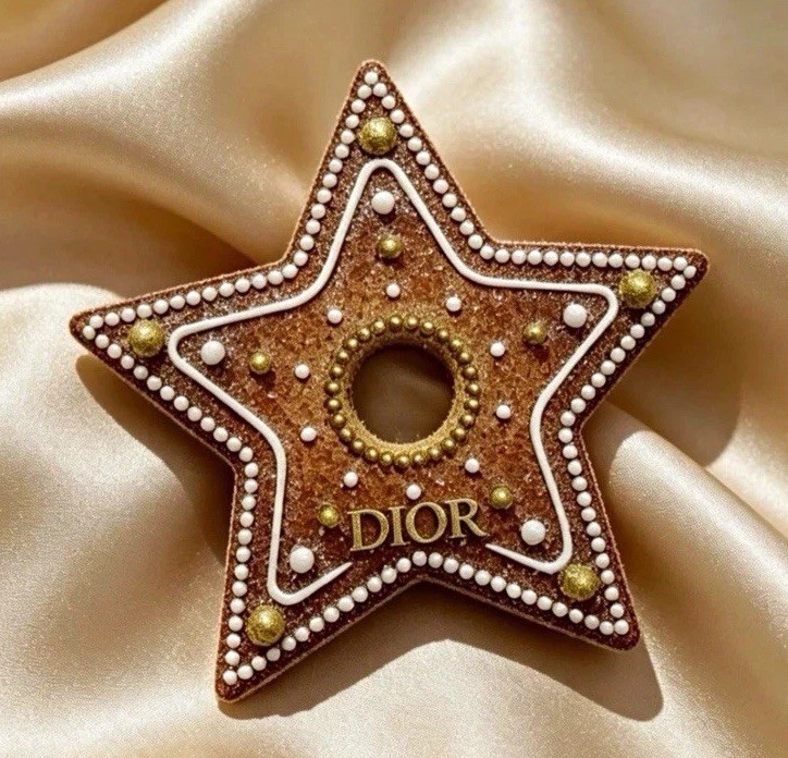 Dior Gingerbread Cookie Star Ornament Holiday 2026
