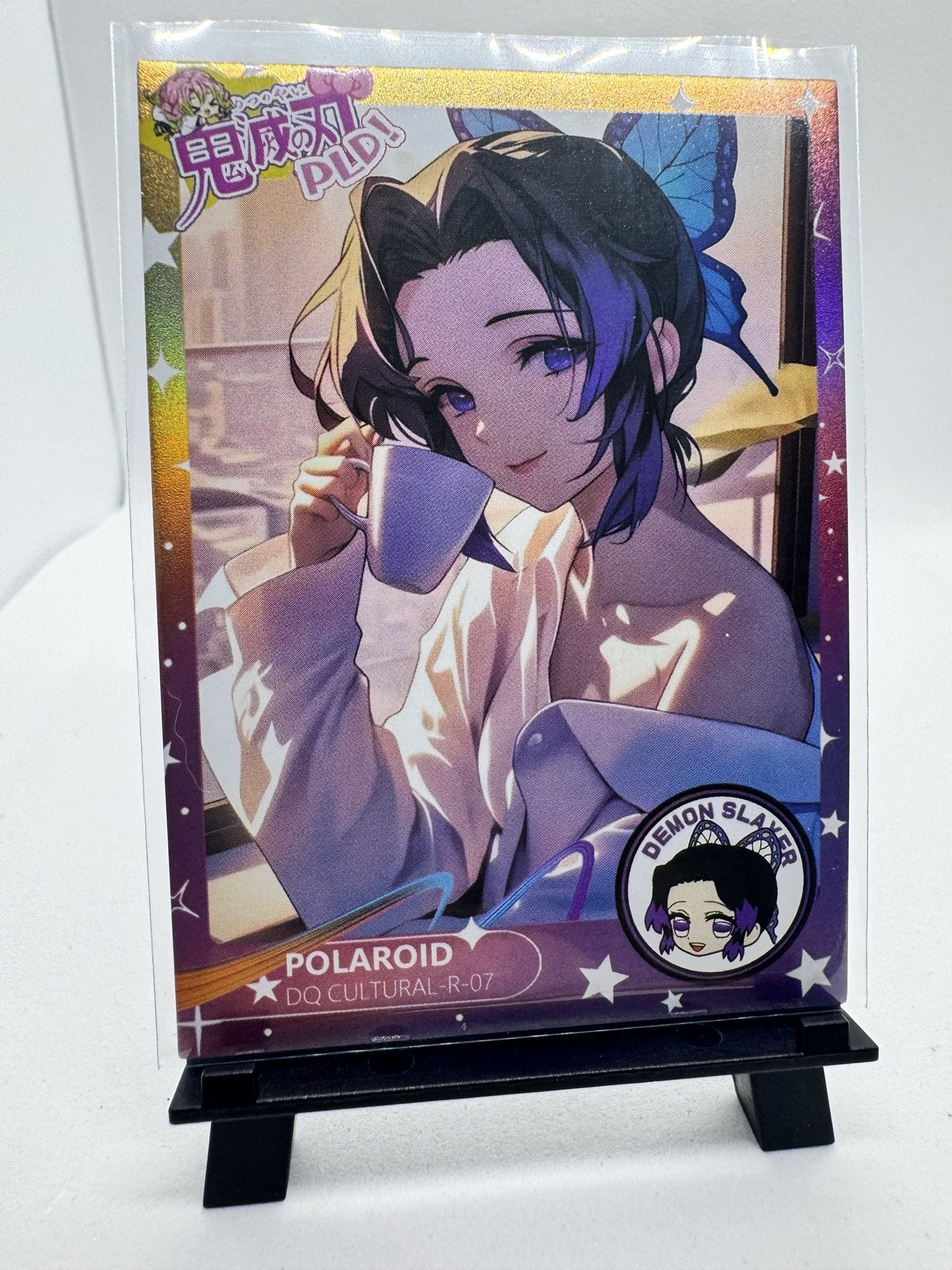 Shinobu Kocho Demon Slayer Polaroid R-07 DQ Cultural Doujin Holo Card
