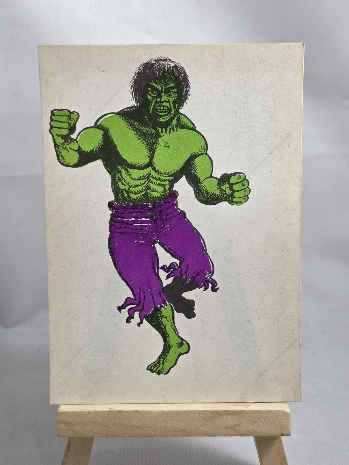 Vintage Marvel The Incredible Hulk Fasson Crack N' Peel Back Sticker Card 