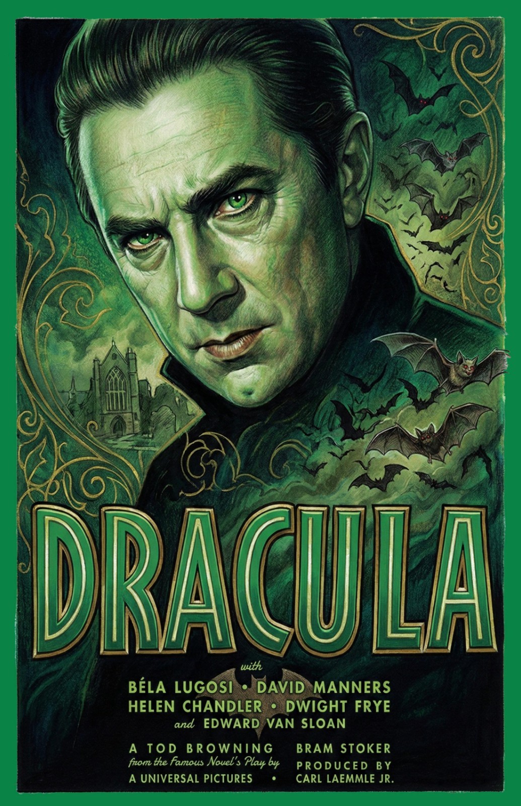 Universal Monsters Dracula v4 1931 Movie Poster Matte Glossy Print Multi Size