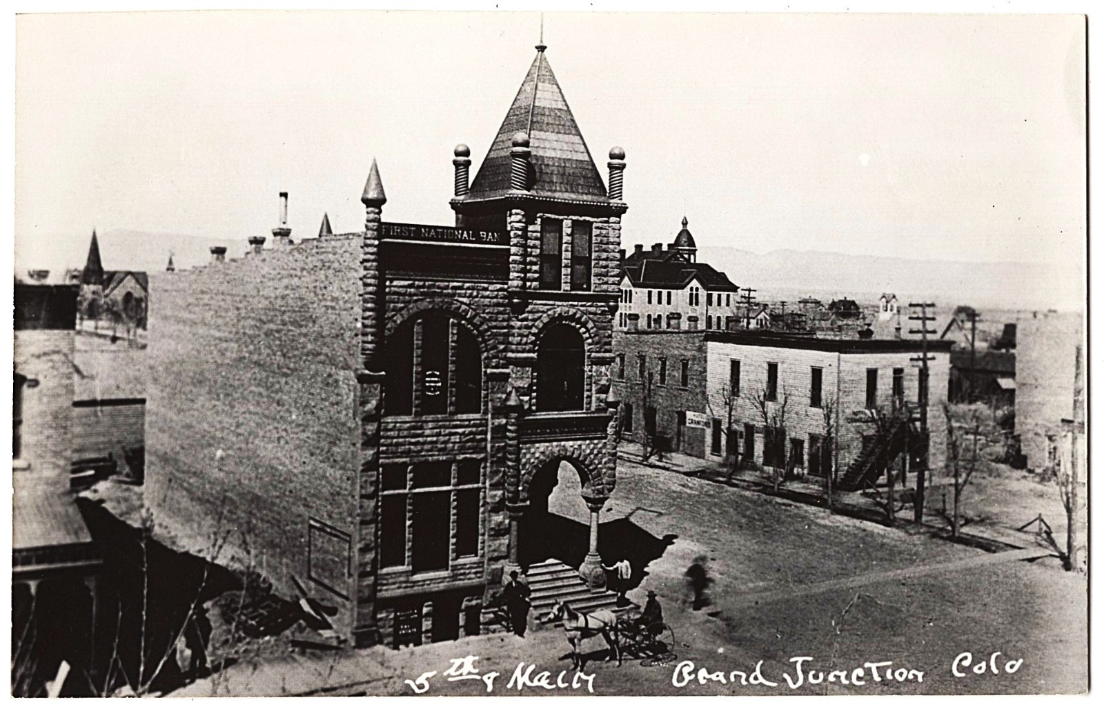 real photo Grand Junction CO - 5th and Main Street 1950s postcard RPPC