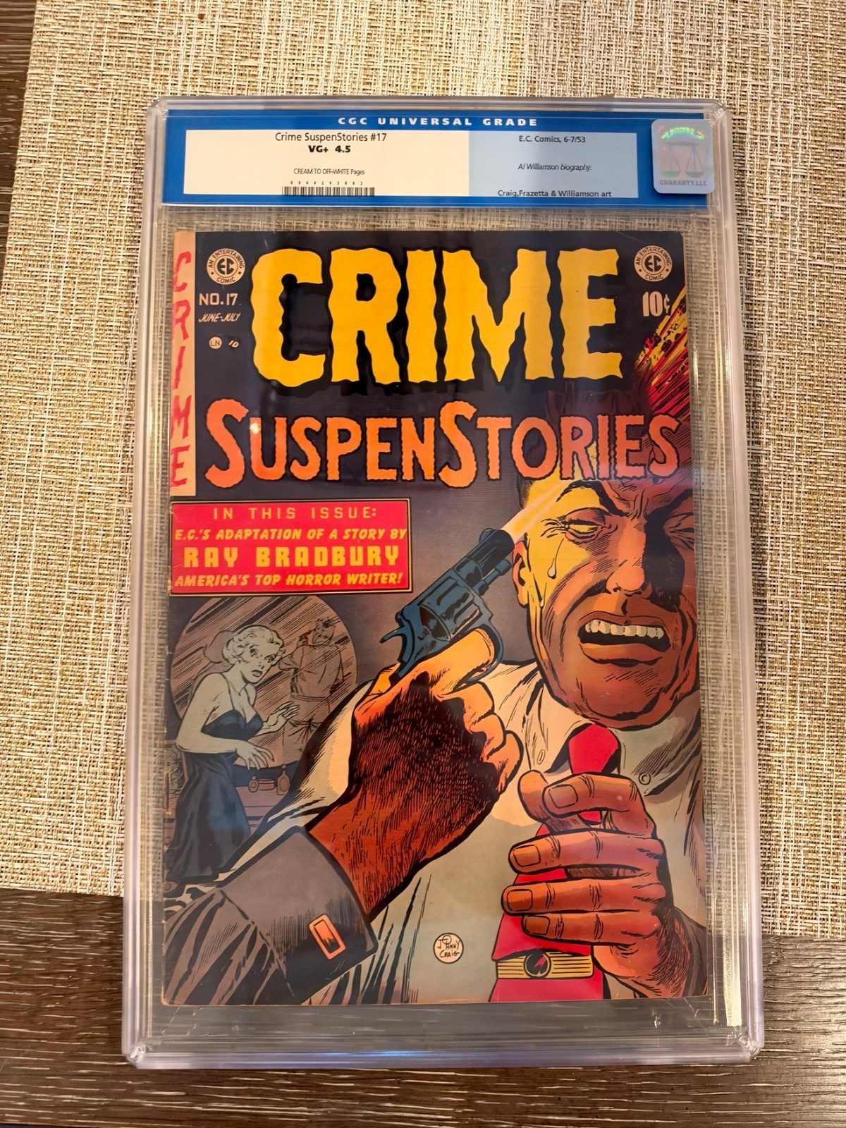 Crime SuspenStories #17 CGC 4.5 1953 EC Horror Johnny Craig Frazetta