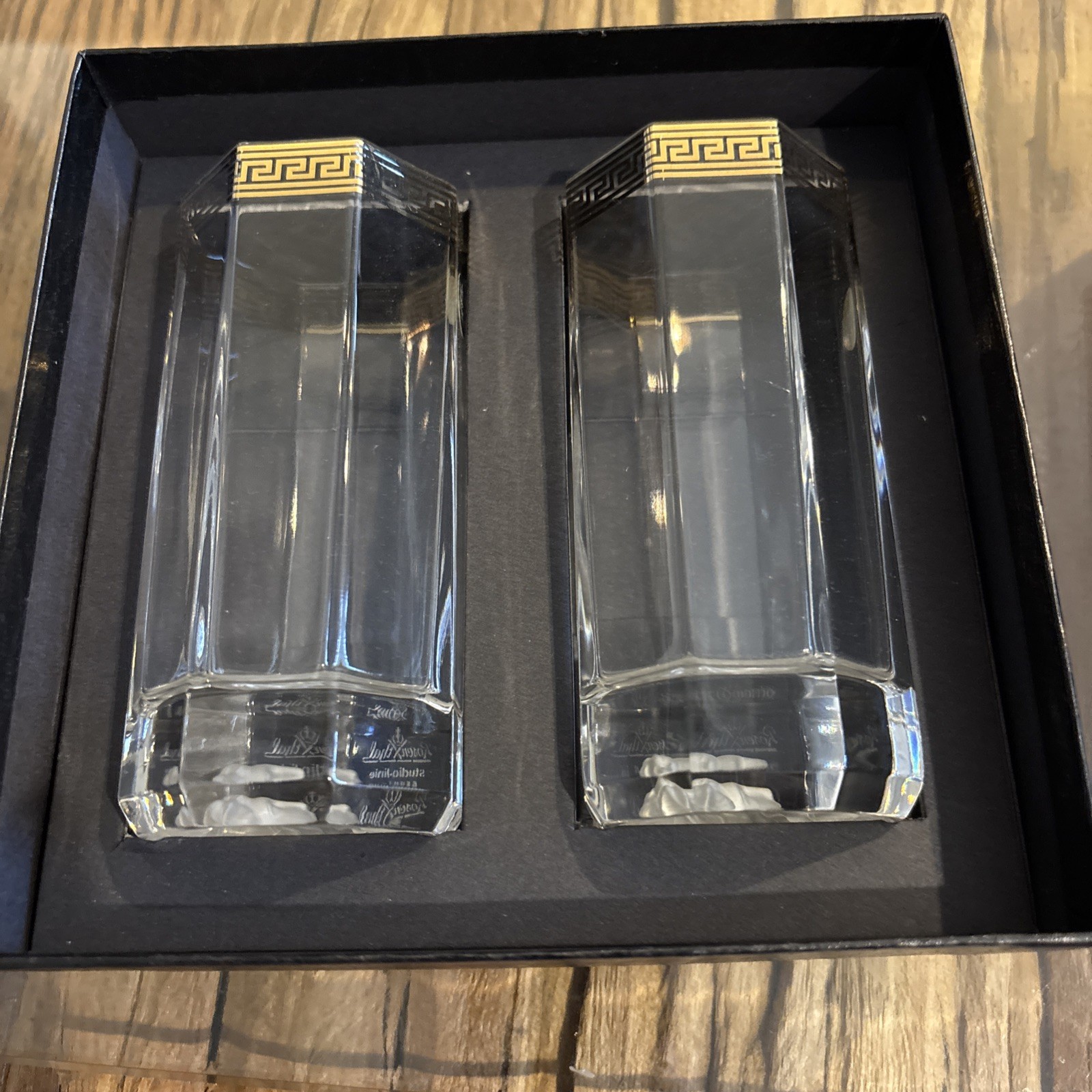 Versace Crystal 2pcs Set Collaboration: Aperitif Versace / Set of Glasses New