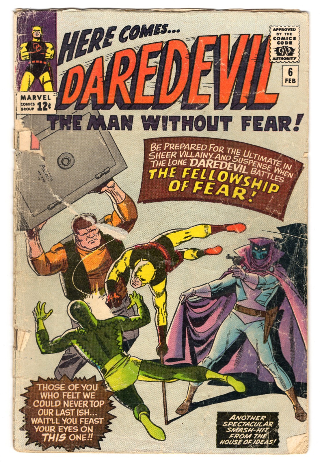 Daredevil 6 1965 Marvel Comics G- 1.8 1st App Mister Fear Ox Karen Page