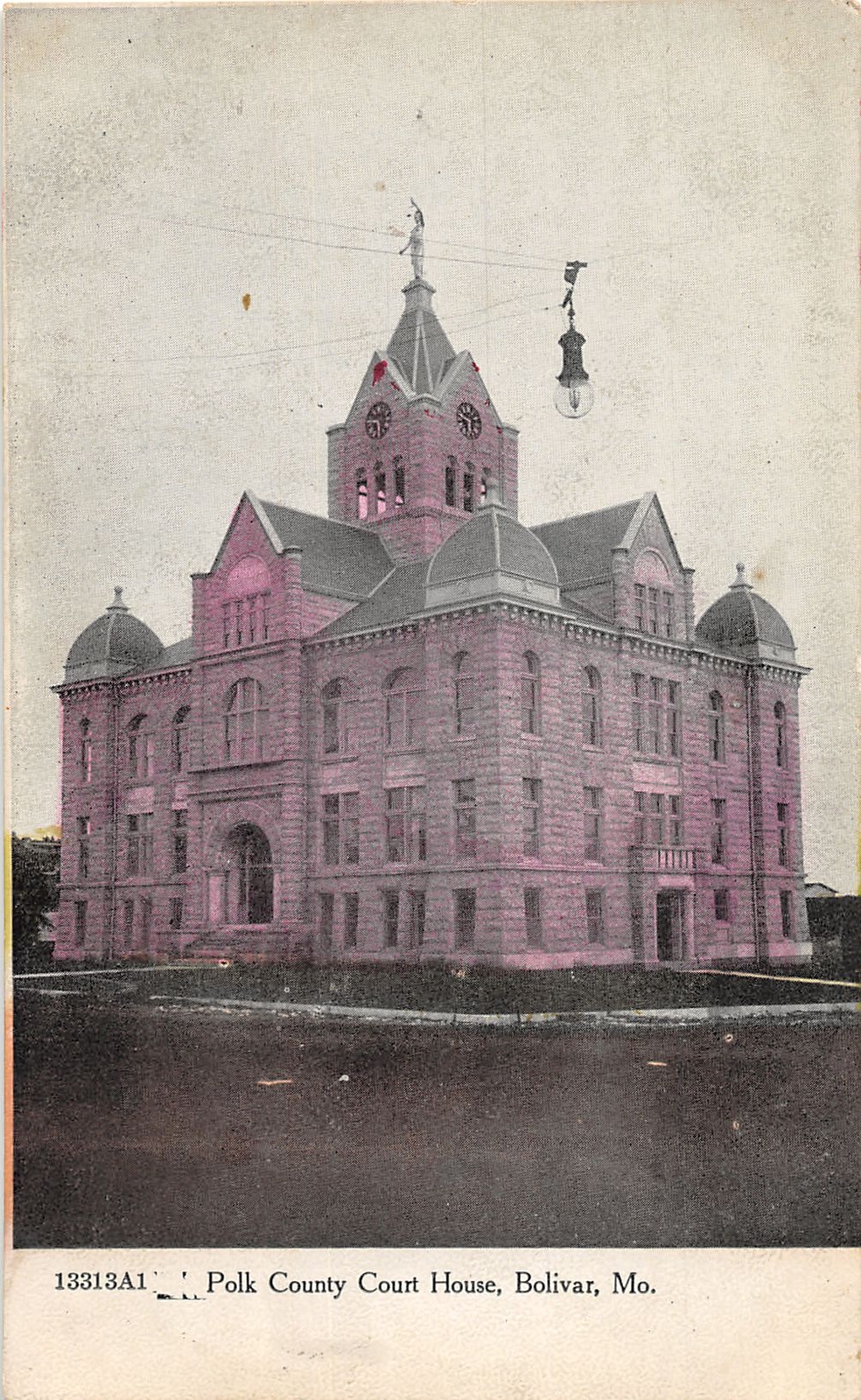 J60/ Bolivar Missouri Postcard c1910 Polk County Court House  197