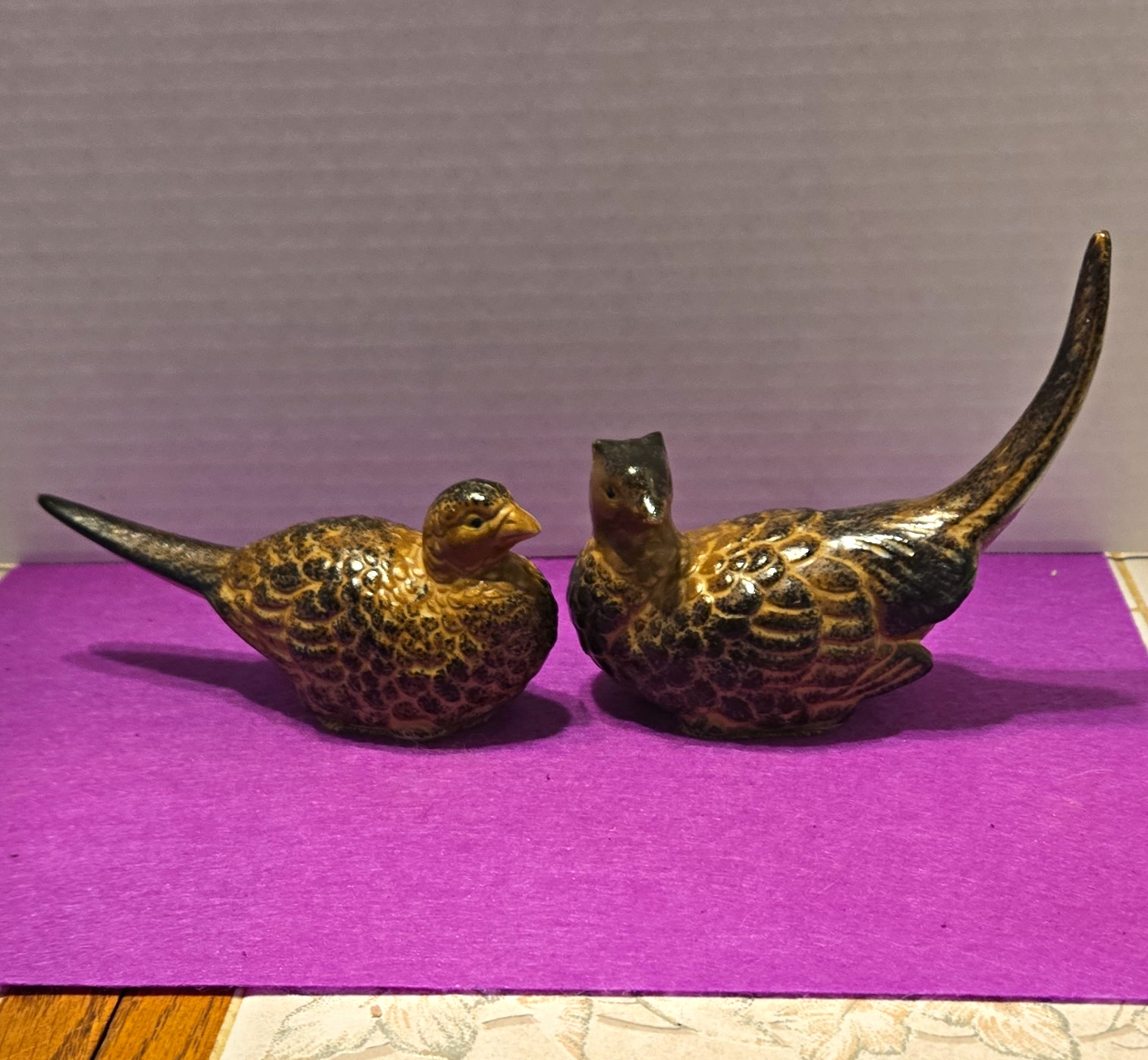 A Pair Of Ceramic Vintage Pheasants