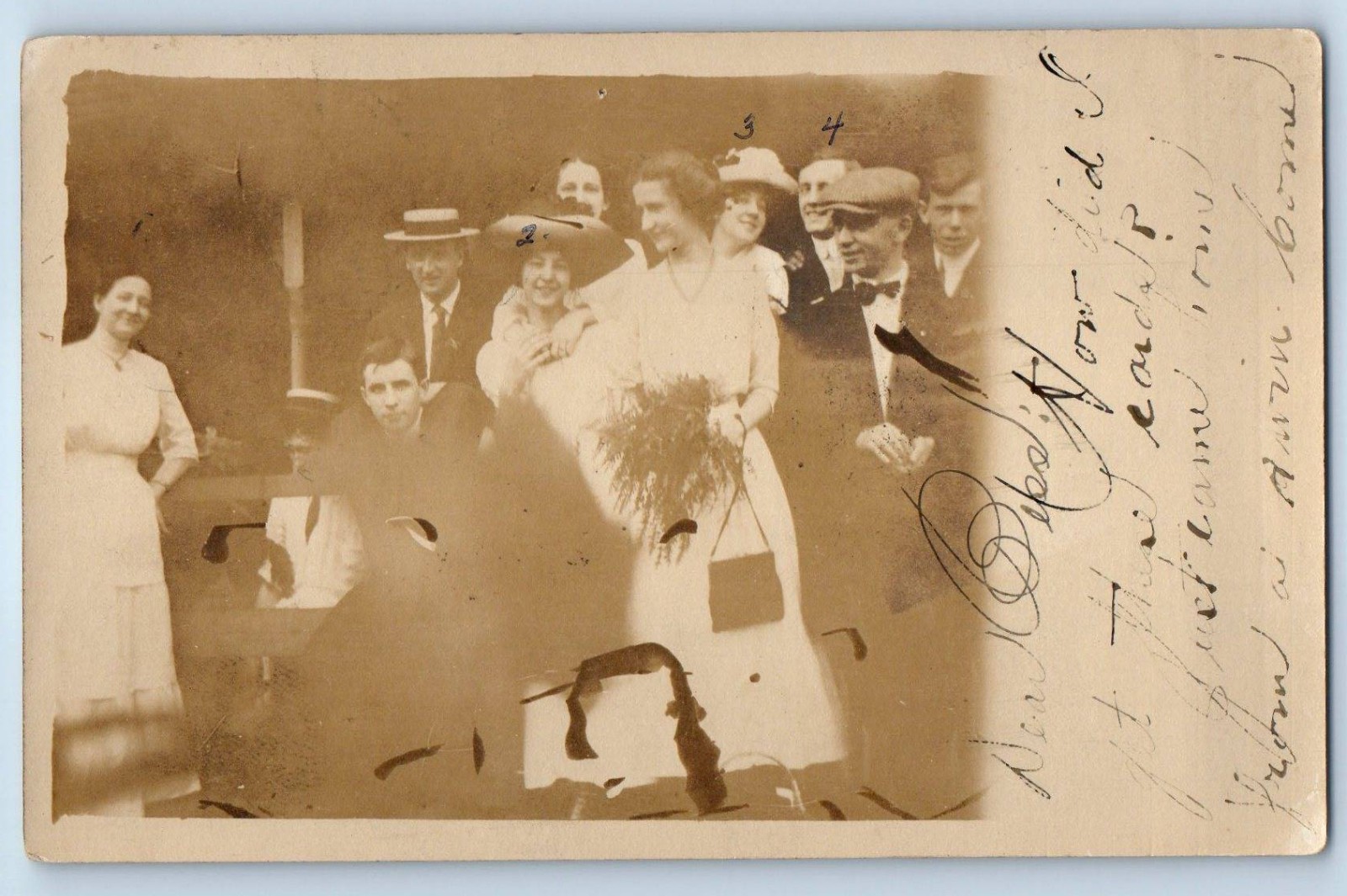 1911 Pretty Women Family Renovo Pennsylvania PA RPPC Photo Antique Postcard
