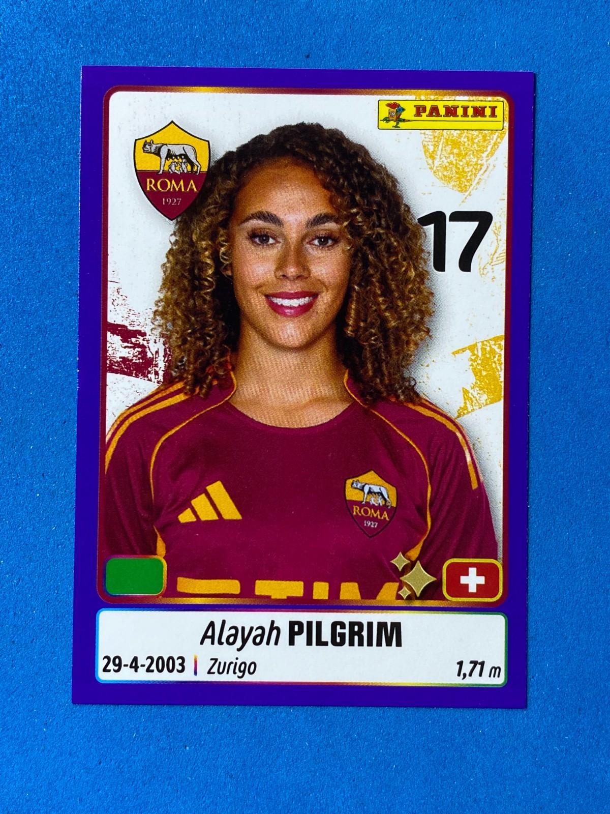 Panini Footballers Figures 2025-26 2026 No.229 Alayah Pilgrim (Rome)