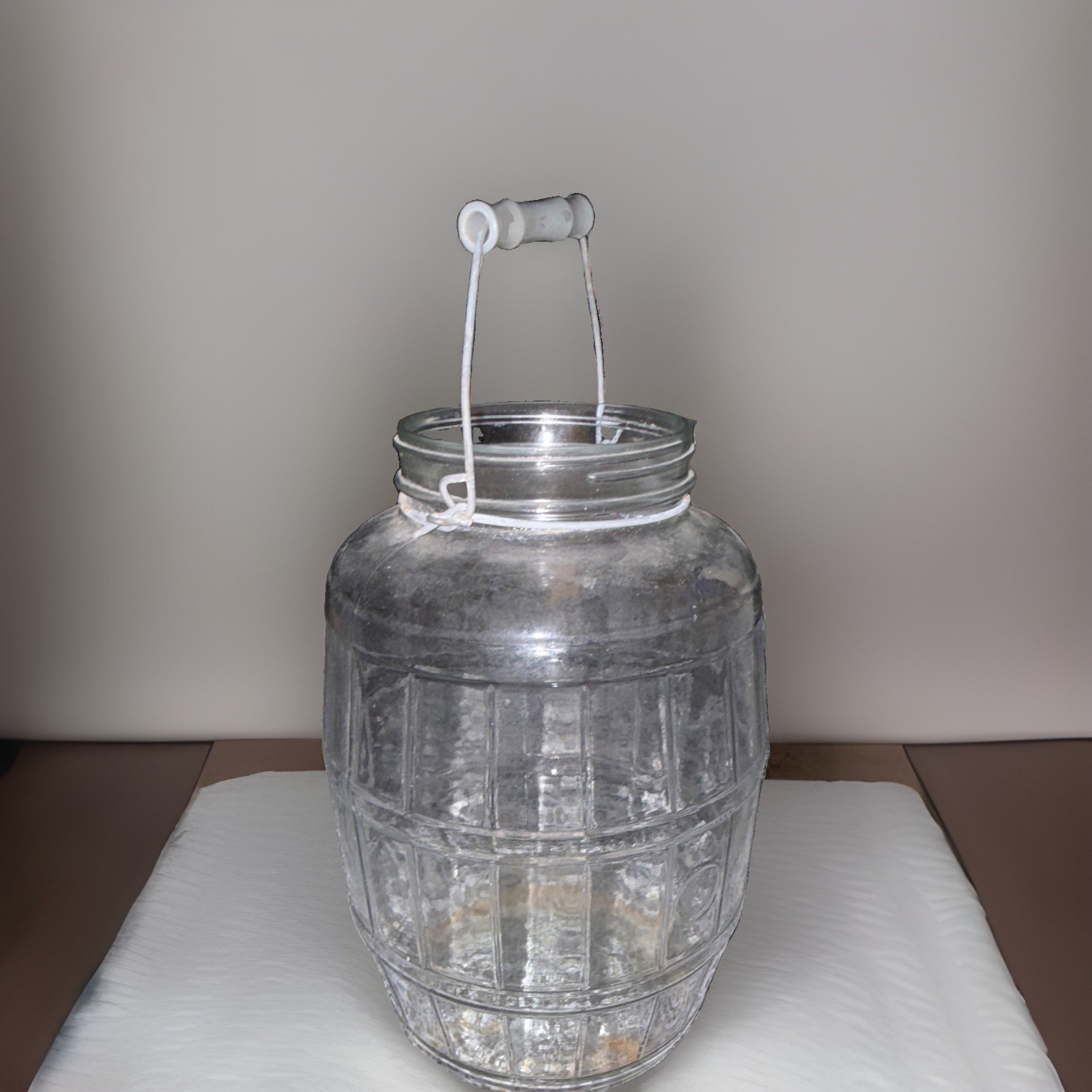 Vintage 1936 Owens-Illinois 5-Gallon Glass Barrel Jar Country Store Display