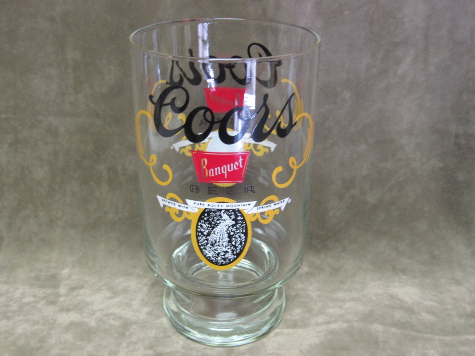 Huge Coors Banquet Beer Advertising Glass Tumbler 3-3/4