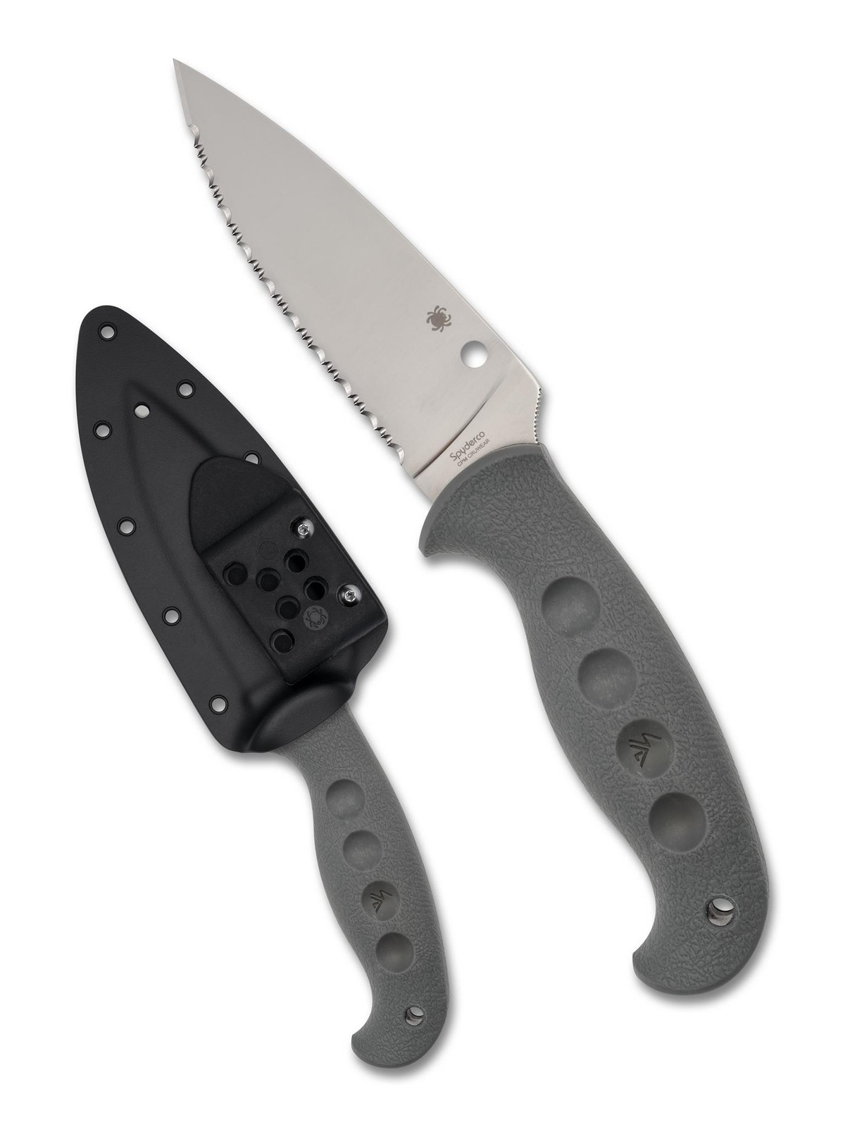Spyderco Temperance Sprint Run FB05SGY Serrated Cru-Wear Blade Gray FRN w/Sheath