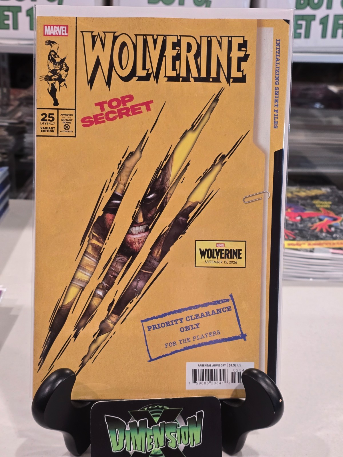 WOLVERINE #25 TOP SECRET VARIANT COMIC MARVEL 2026 1ST PRINT NM JOCK