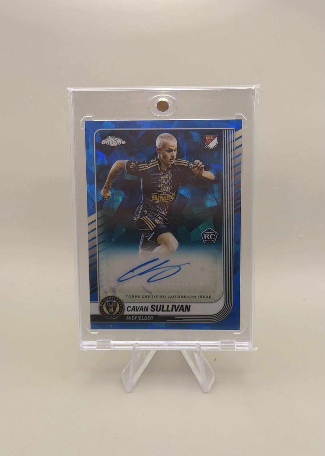 Topps Chrome Sapphire MLS 2025 Cavan Sullivan RC Autograph Chrome Philadelphia