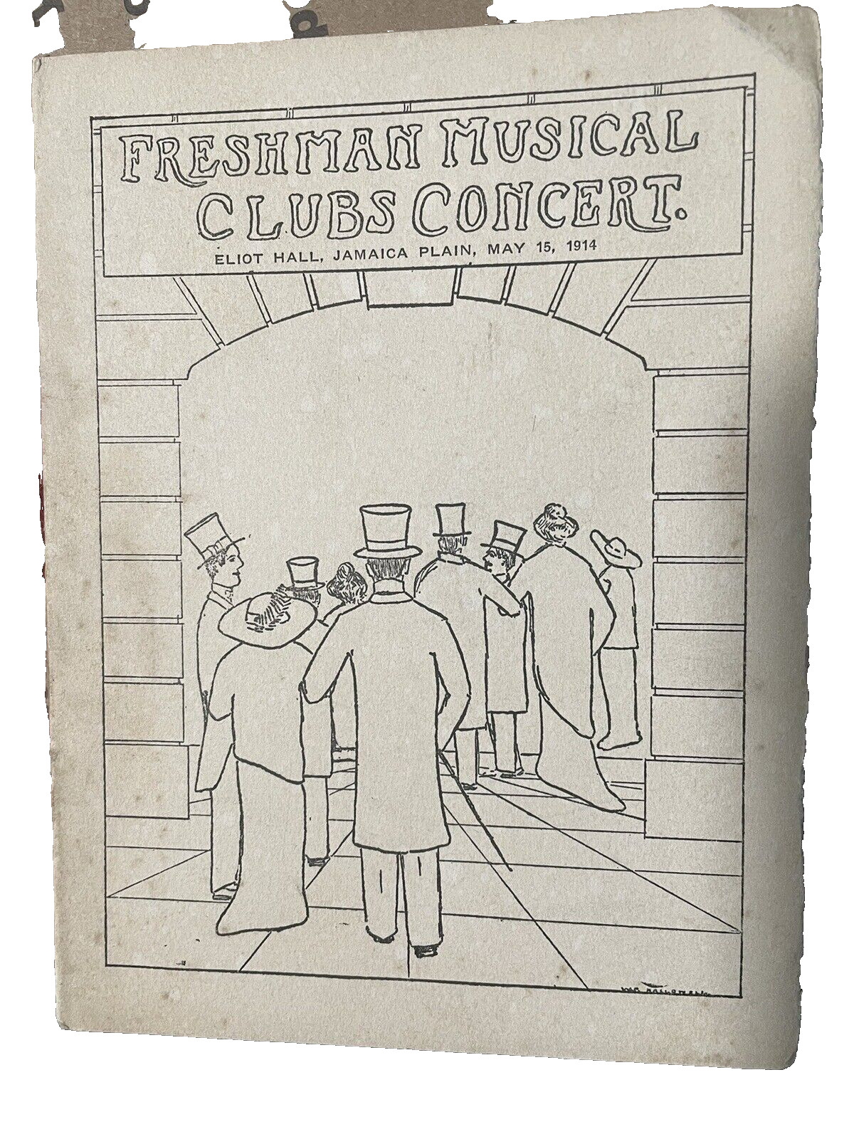1914 Eliot Hall Jamaica Plain MA Freshman Musical Club Concert Harvard Atq strin