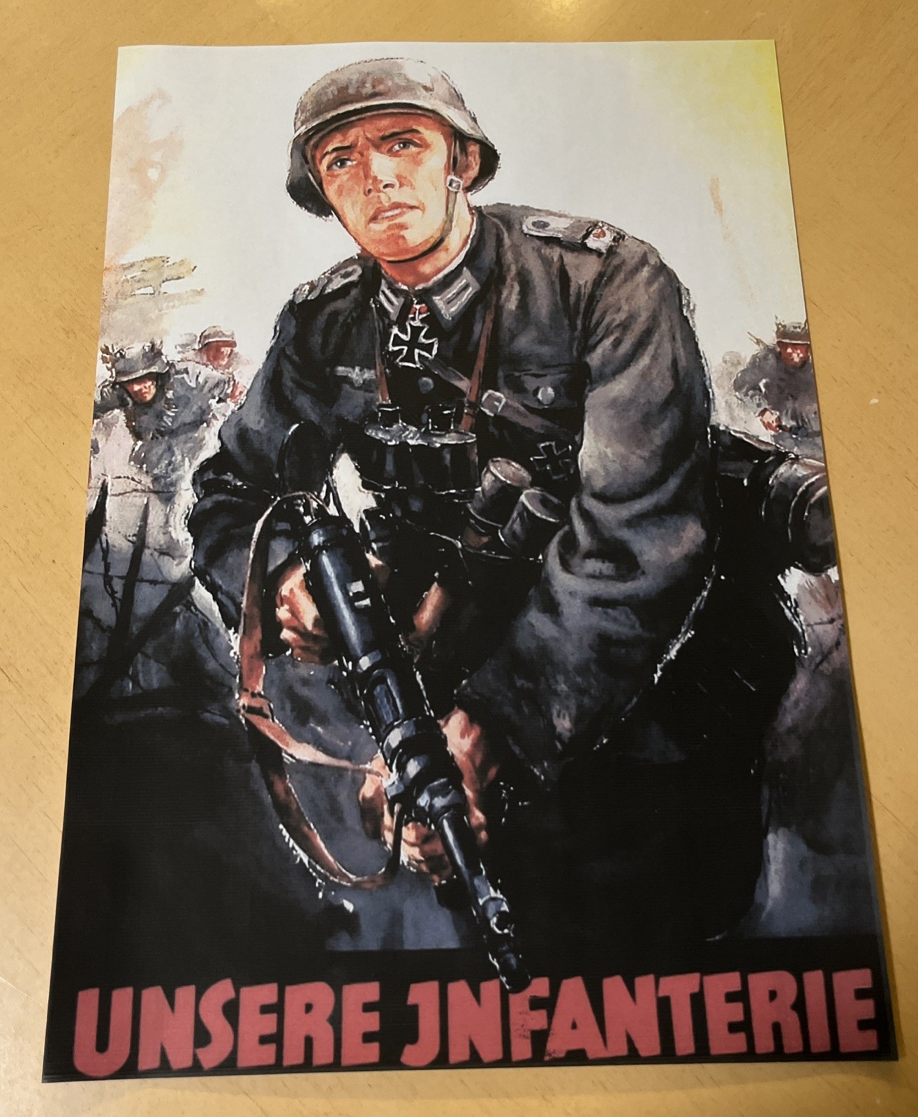 WW2 German Army Unsere Infanterie Military Poster Print WW2 WWII
