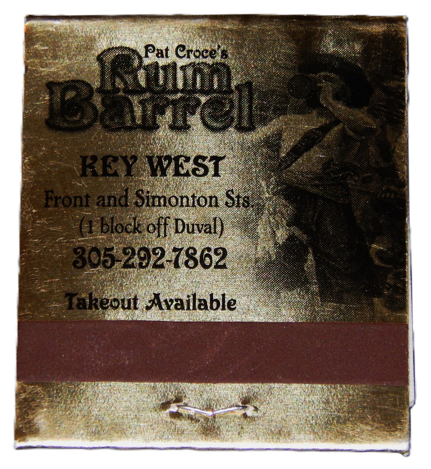 Vintage Matchbook, KEY WEST, FL, Pat Croce\'s Rum Barrel Restaurant & Drinks