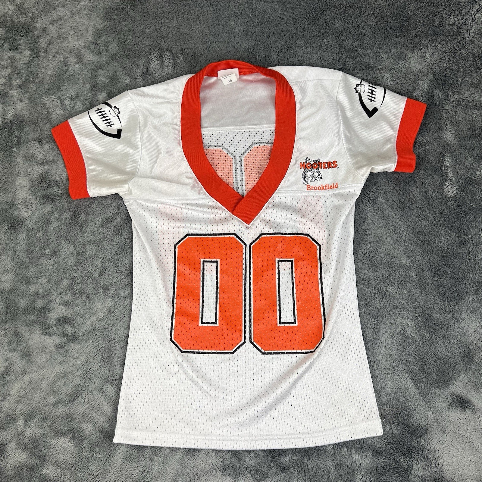 Genuine Hooter Girl Jersey Uniform Shirt Size X-Small Waitress Football White