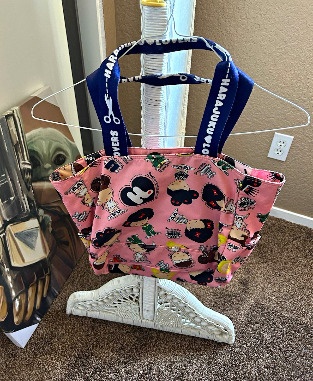 Harajuku Lovers Pink Character Print Tote Bag - Harajuku Lovers Franchise