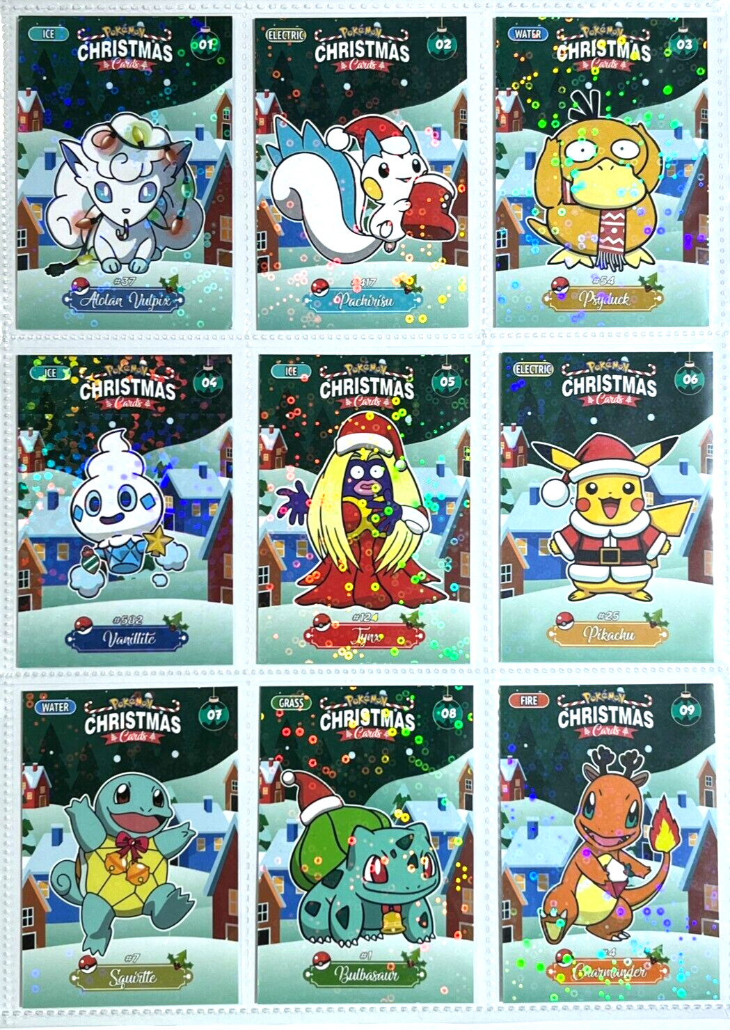2024 POKEMON HOLIDAY CARDS Full Set 150/150 TCG Peru Christmas GENGAR PIKACHU