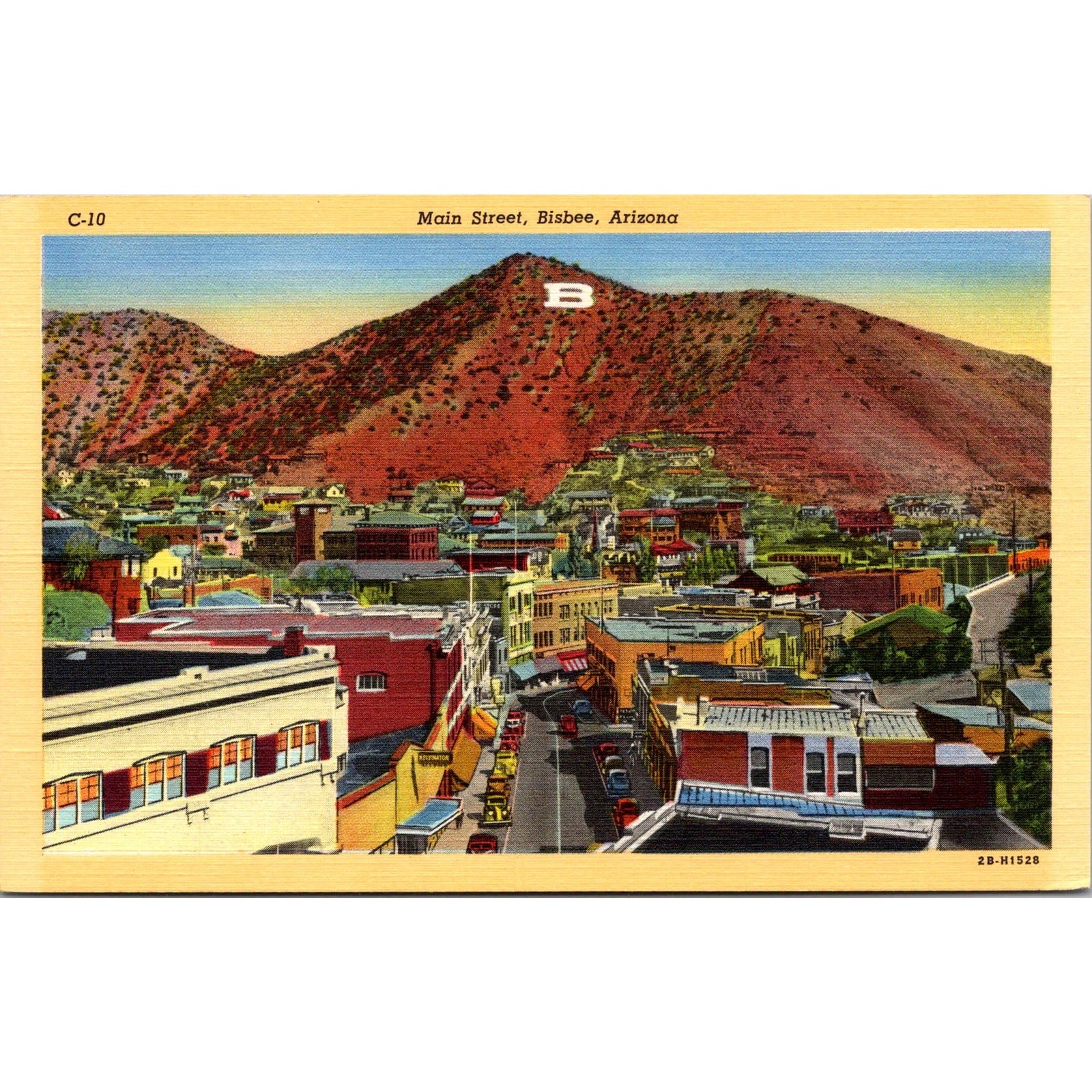 Main Street Bisbee Arizona Vintage Postcard SPI15
