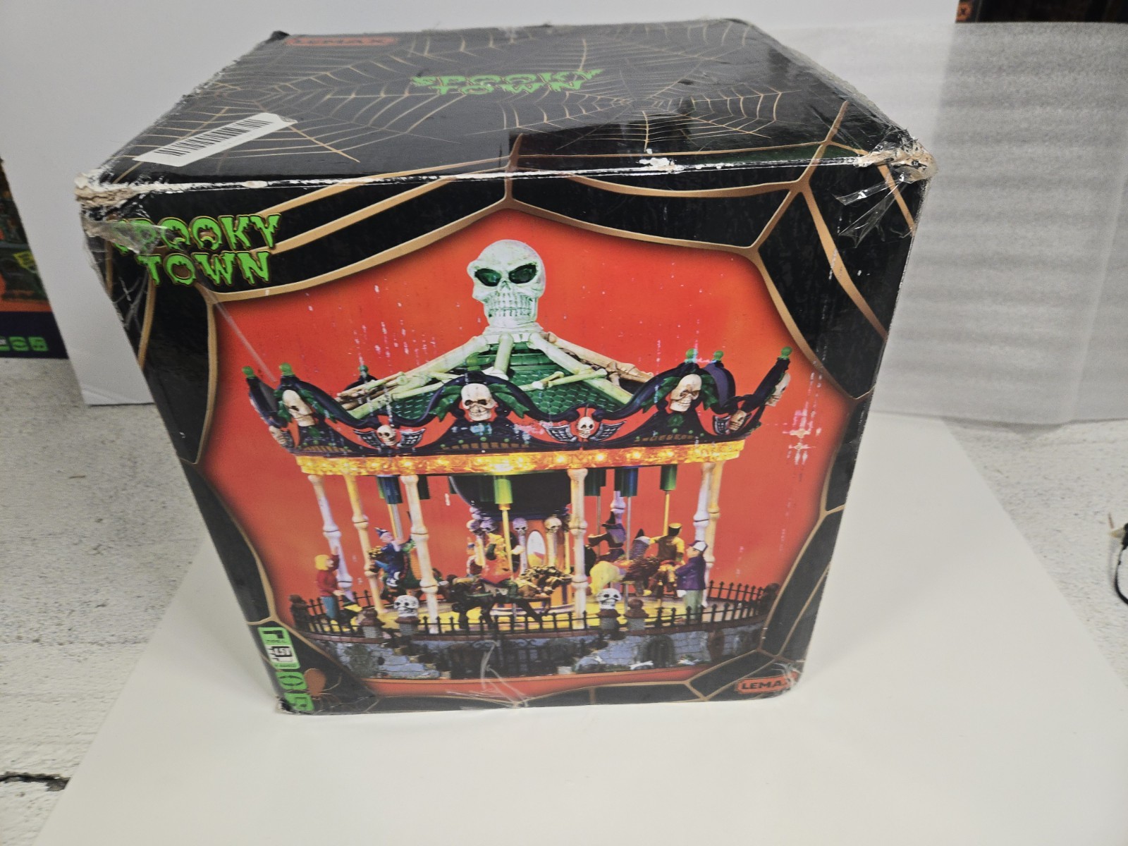 Lemax Spooky Town Scary Go Round Halloween Retired WORKS