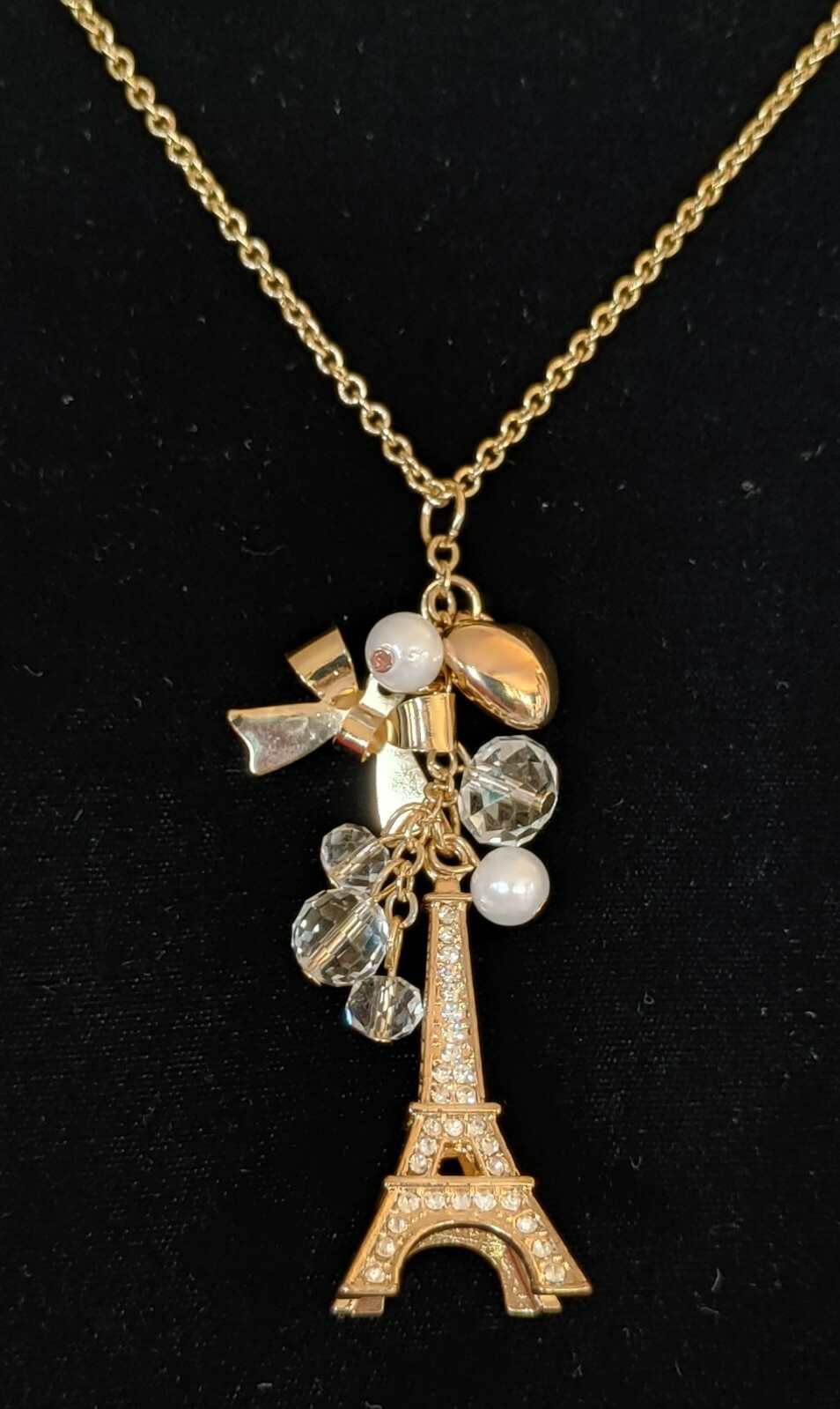 Paris Eiffel Tower Chunkcharm Necklace Collectible by CAPELLI of New York-RARE