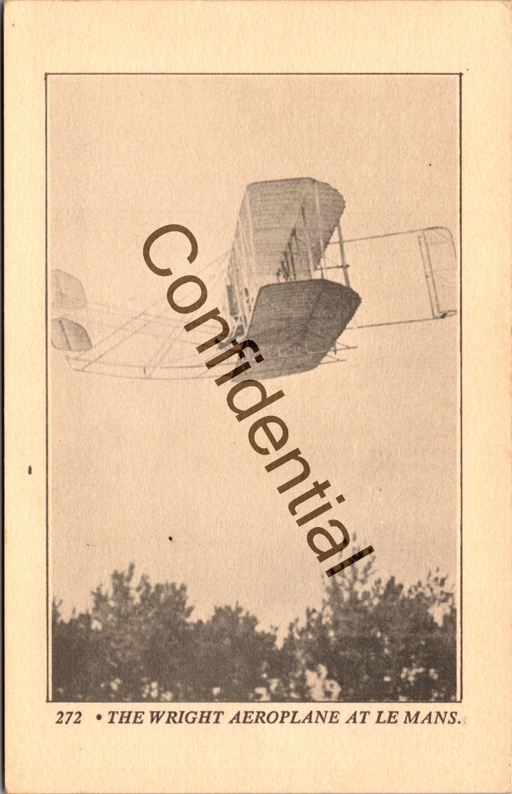 1908 Le Mans France Wilber Wright Brothers Bros Model A Flyer Aviation Meet Z442